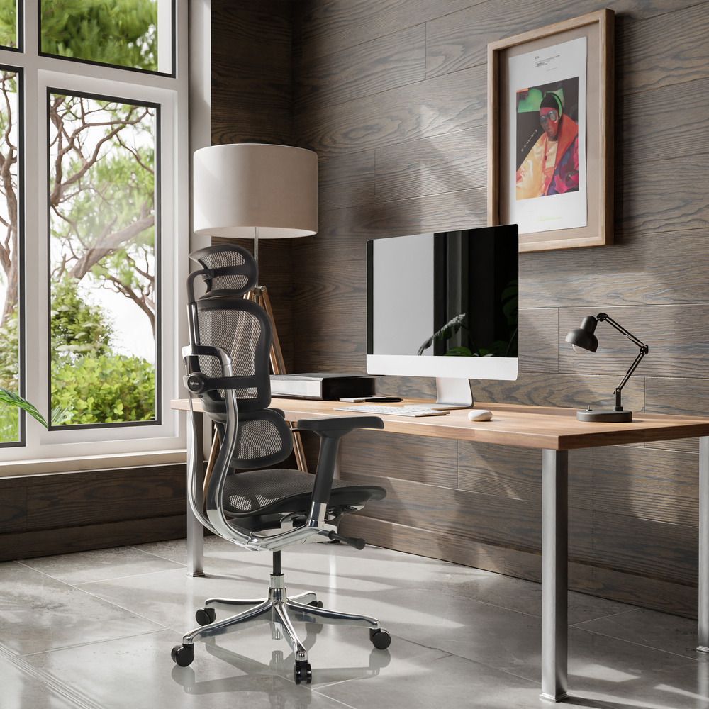 Hjh Office Ergohuman I Bürostuhl Chefsessel Schreibtuschstuhl Drehstuhl B-Ware - 4064323035527