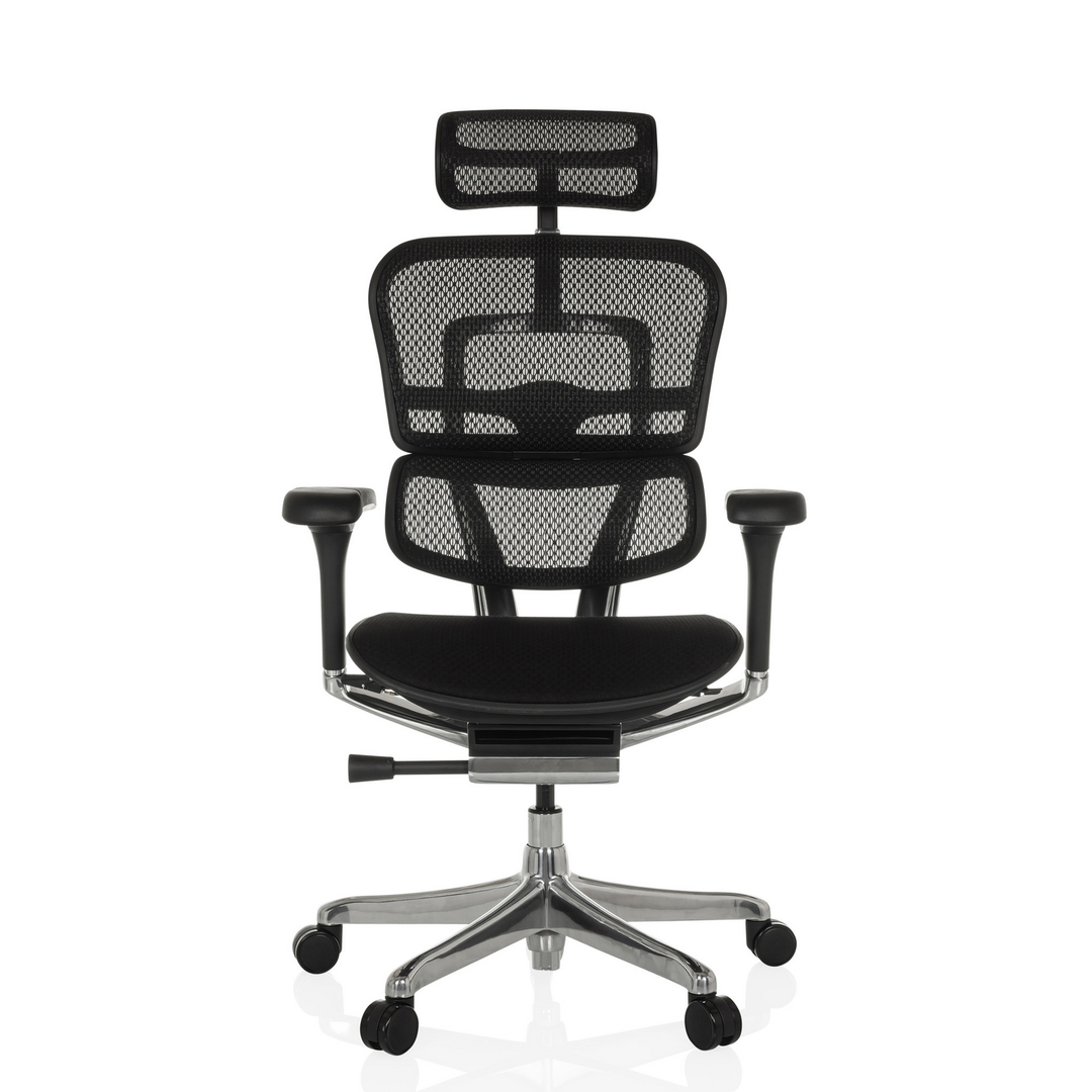 Hjh Office Ergohuman Sitz Stoff Rücken Netz Schwarz  Bürostuhl Chefsessel B-Ware - 4064323037682