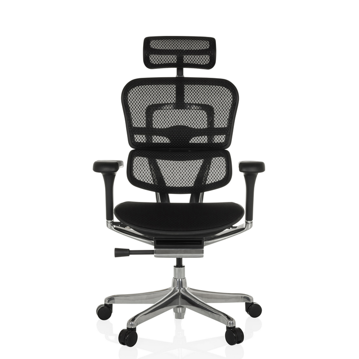 Hjh Office Ergohuman Sitz Stoff Rücken Netz Schwarz  Bürostuhl Chefsessel B-Ware - 4064323037682