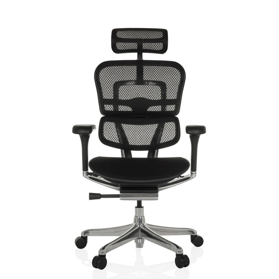 Hjh Office Ergohuman Sitz Stoff Rücken Netz Schwarz  Bürostuhl Chefsessel B-Ware - 4064323037682
