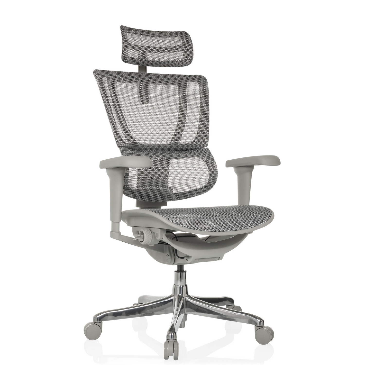 Hjh Office Bürostuhl Chefsessel Stuhl Netzstoff Grau Höhenverstellbar Armlehnen B-Ware - 4064323045670
