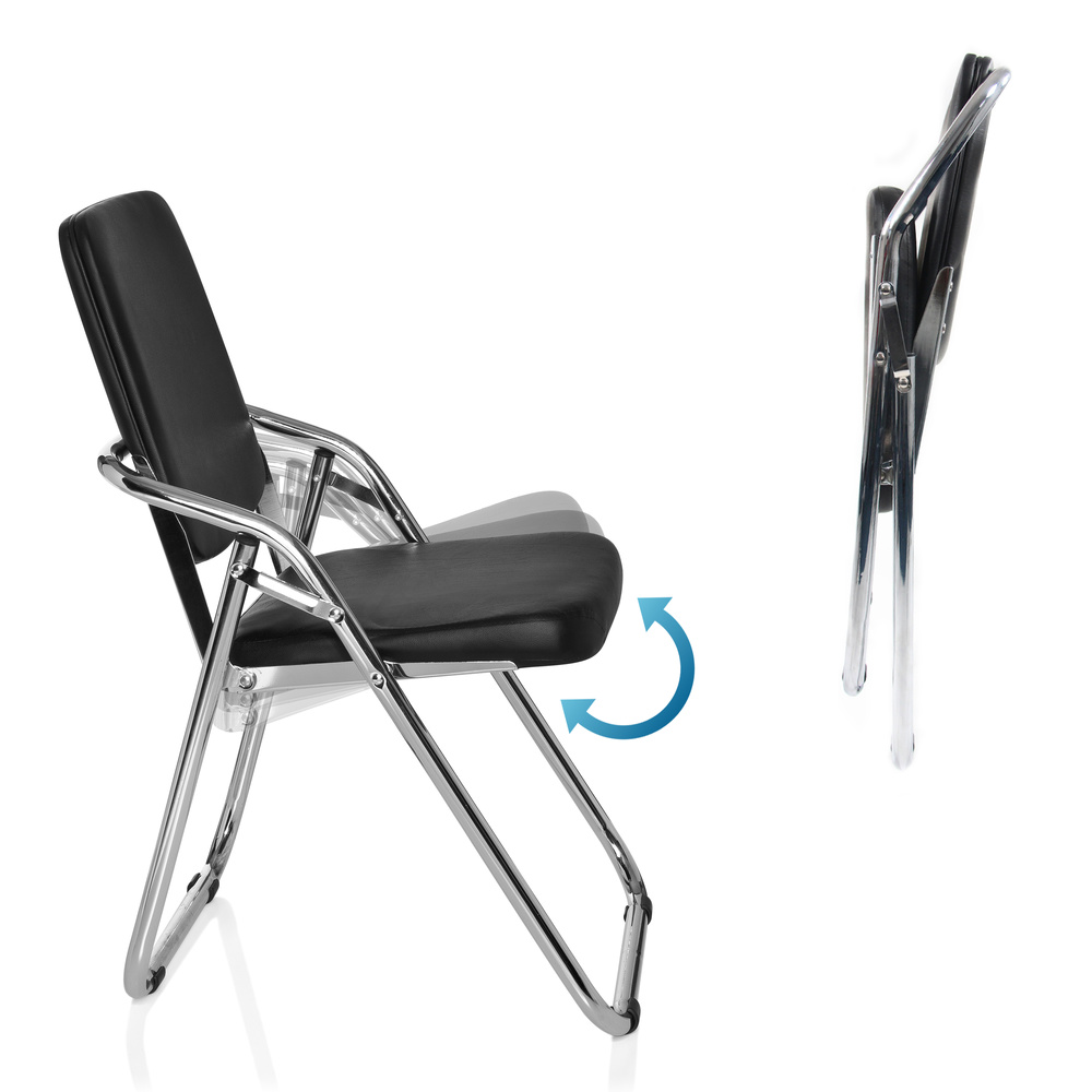B-Ware Hjh Office Esto Konferenzstuhl Besucherstuhl Stuhl Schwarz Klappbar632 - 4260284083298