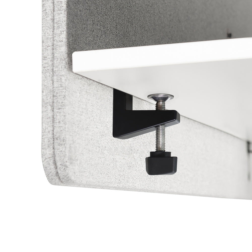 hjh OFFICE FLEXMIUT D SIDE Tischtrennwand Akustik Sichtschutz Hellgrau 80cm - 4064323028390