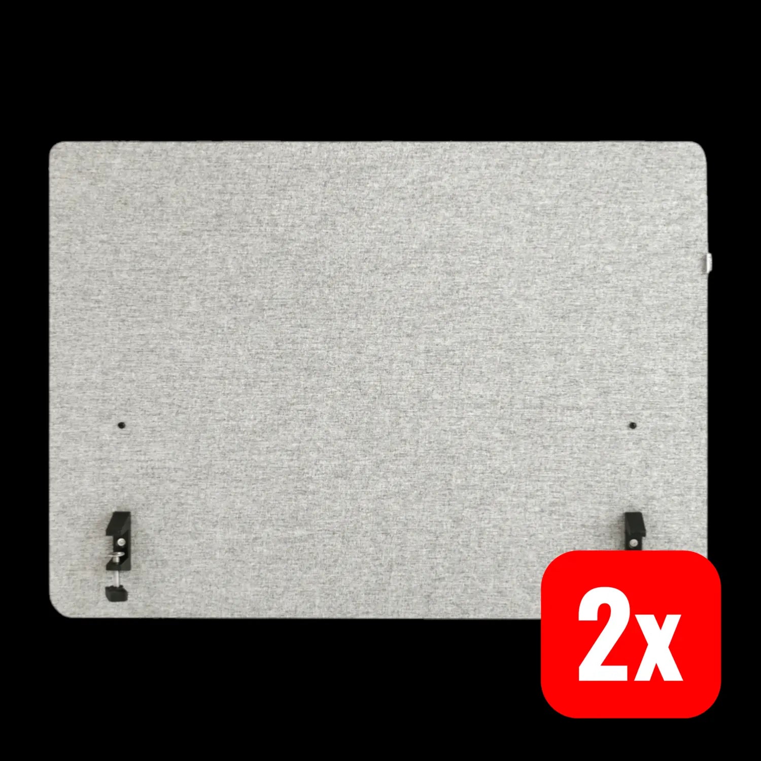 B-Ware Hjh Office Flexmiut D Side Tischtrennwand Akustik Schutz Hellgrau 80cm 2 Stück - 4064323028390