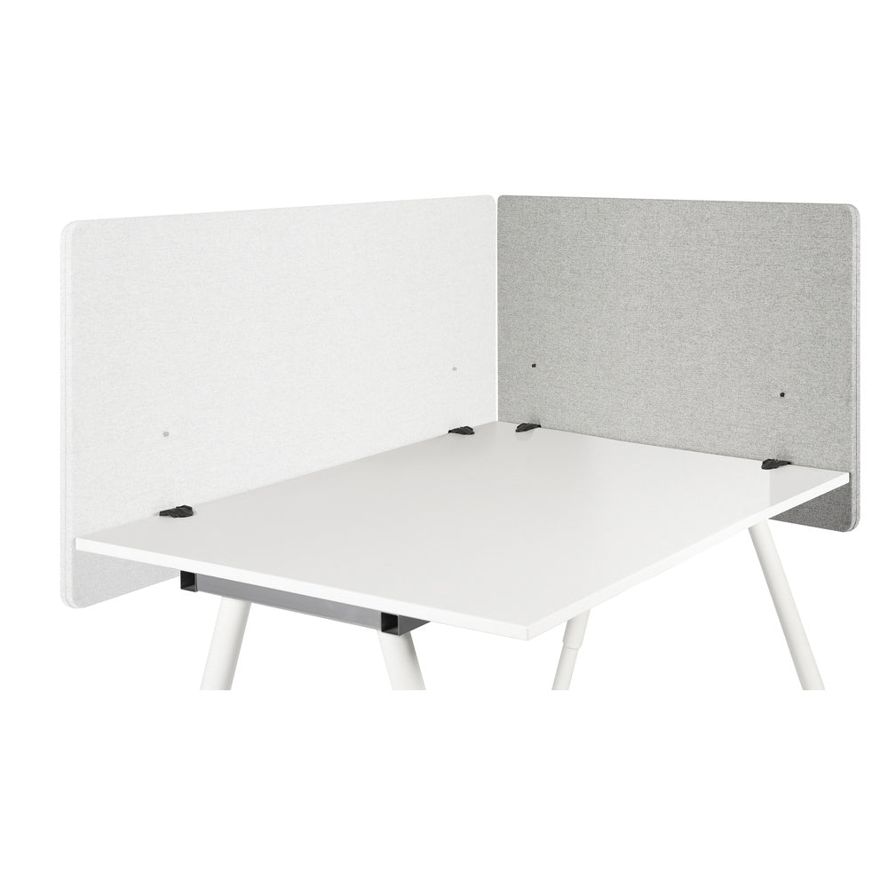hjh OFFICE FLEXMIUT D SIDE Tischtrennwand Akustik Sichtschutz Hellgrau 80cm - 4064323028390