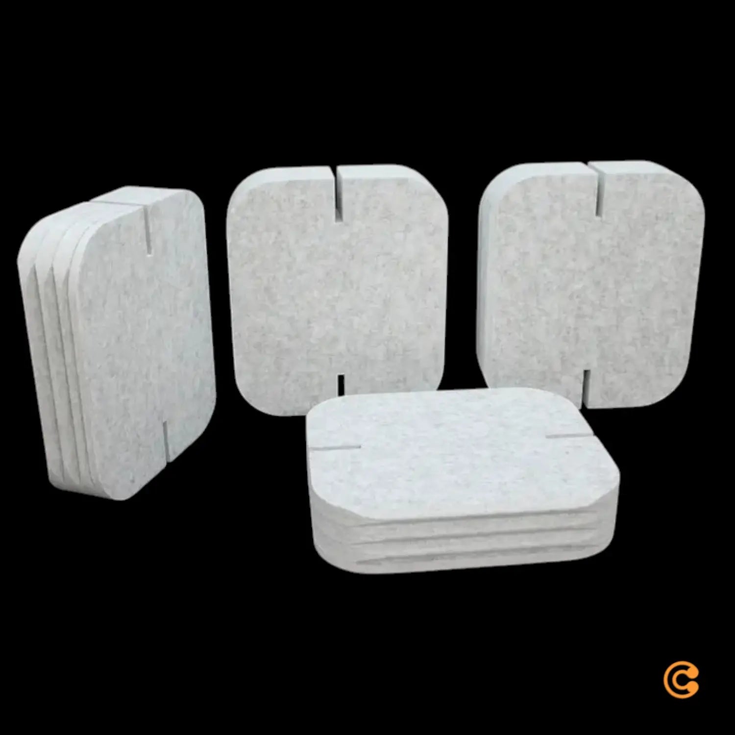 B-Ware Hjh Office Trennwand Raumteiler Flexmiut Plug Grau 4er Set Siehe Text/Foto - 4064323105909