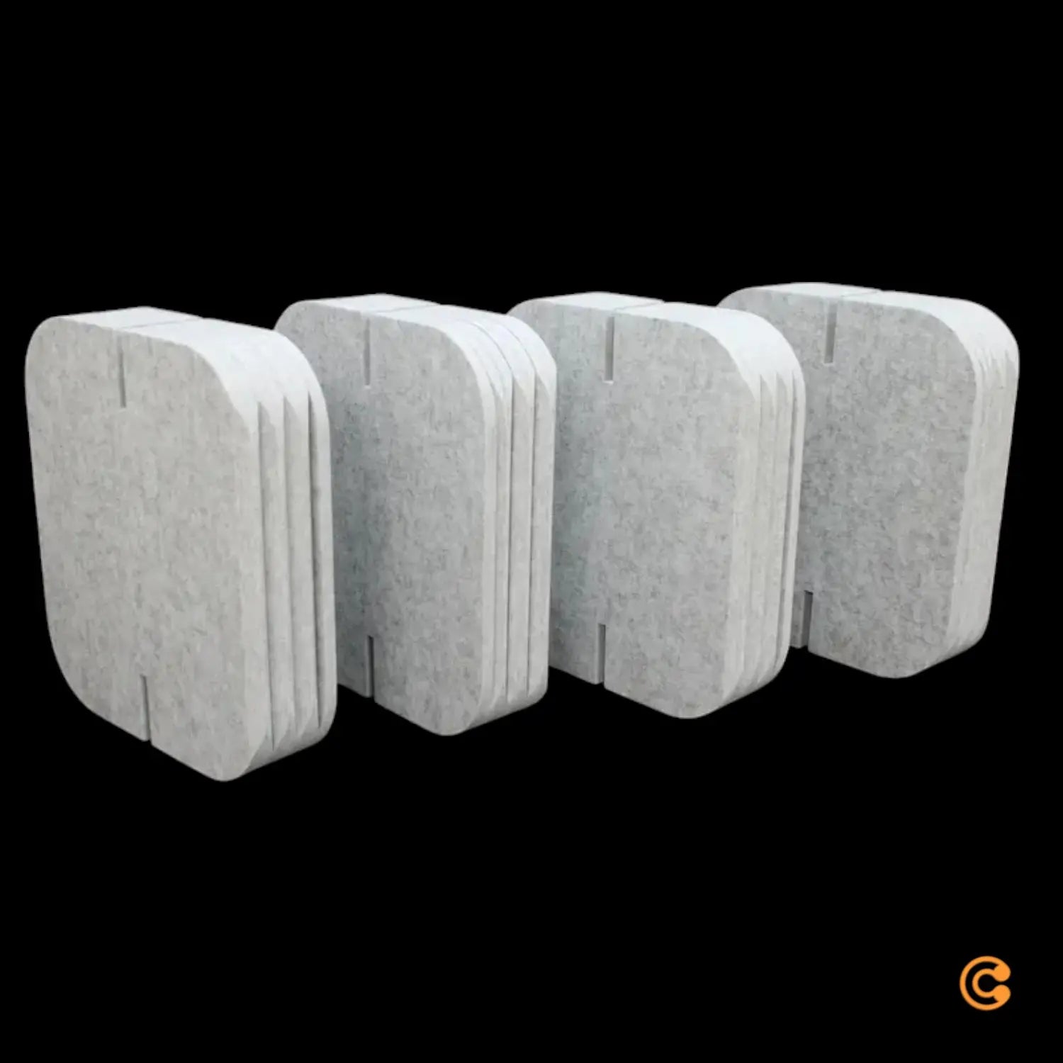 B-Ware Hjh Office Trennwand Raumteiler Flexmiut Plug Grau 4er Set Siehe Text/Foto - 4064323105909