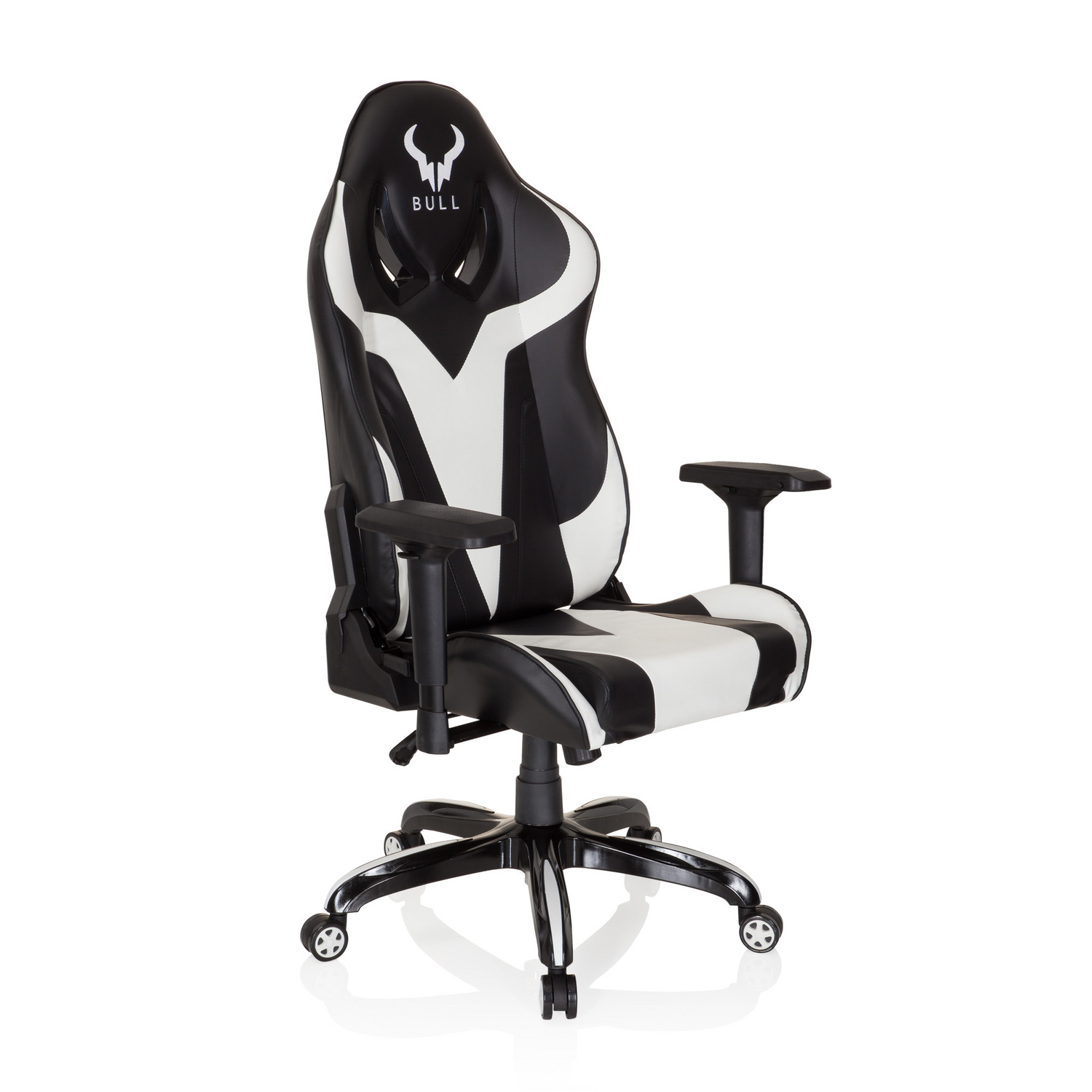 B-Ware Hjh Office Gaming Stuhl Bürostuhl Promoter I Kunstleder Schwarz Weiß Drehst44 - 4251084672362