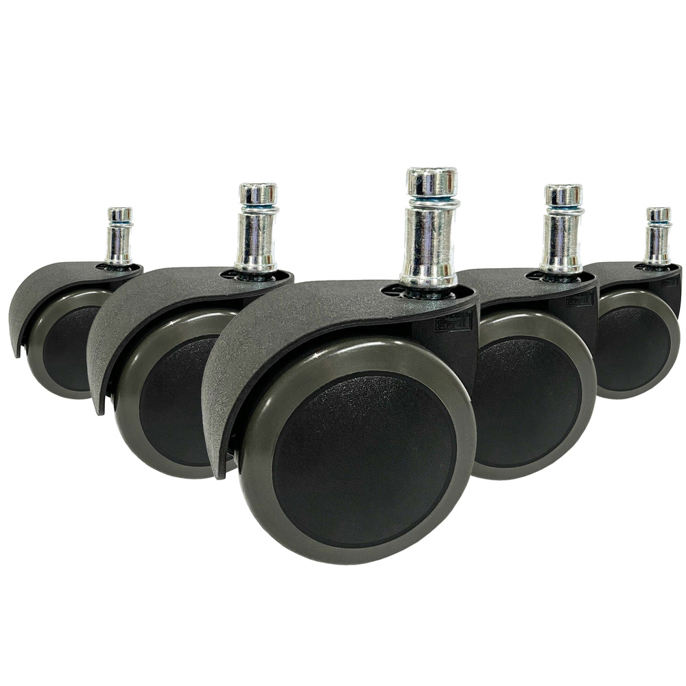Hjh Office Hartbodenrollen Stuhlrollen Büro Rollen 10mm 50mm Schwarz 5er B-Ware - 4260354052308