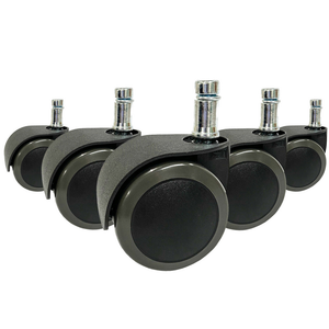 B-Ware Hjh Office Hartbodenrollen Stuhlrollen Büro Rollen 10mm 50mm Schwarz 5er
