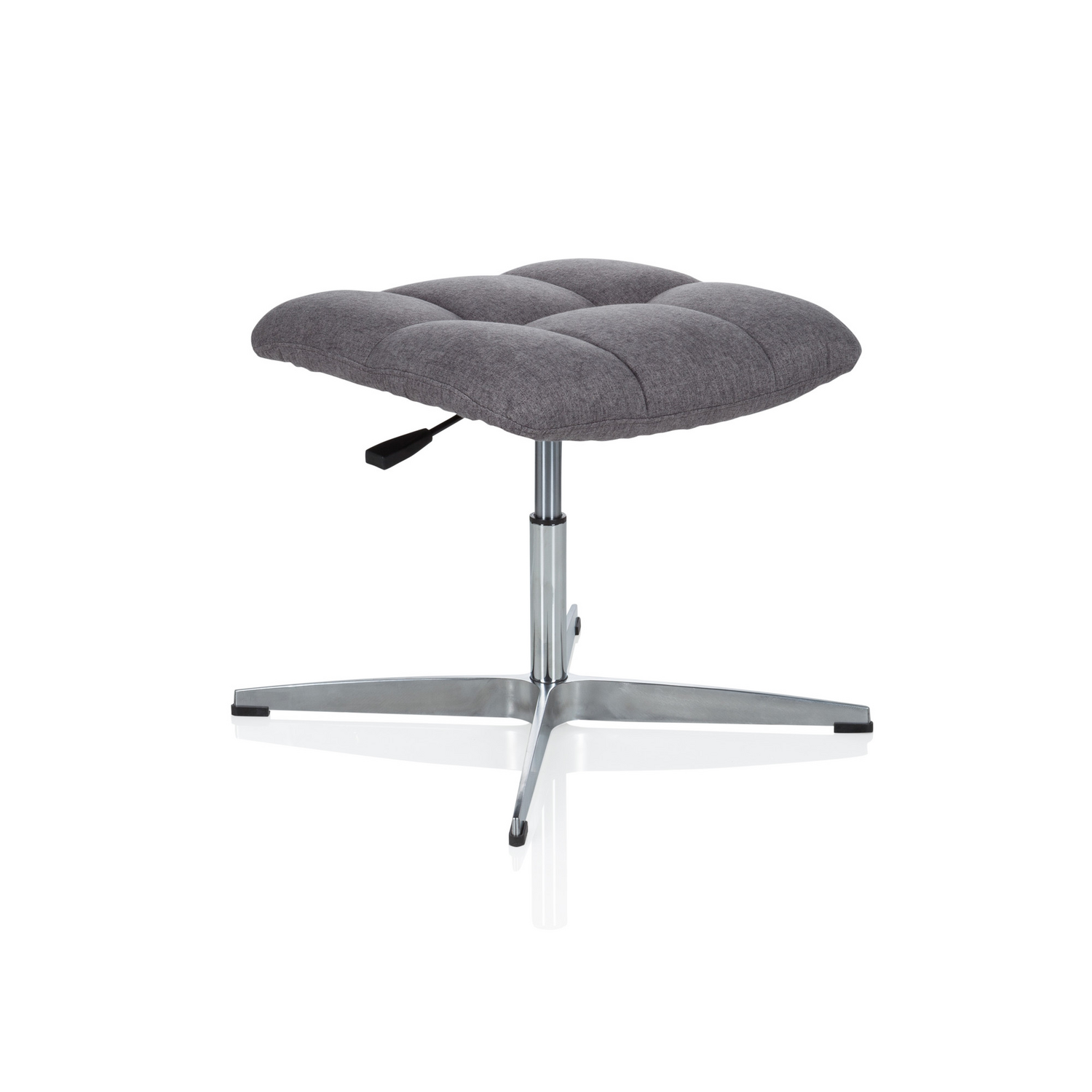 B-Ware Hjh Office Polsterhocker Saranto Stoff Grau Hocker Möbel Stuhl Wohnzimmersessel