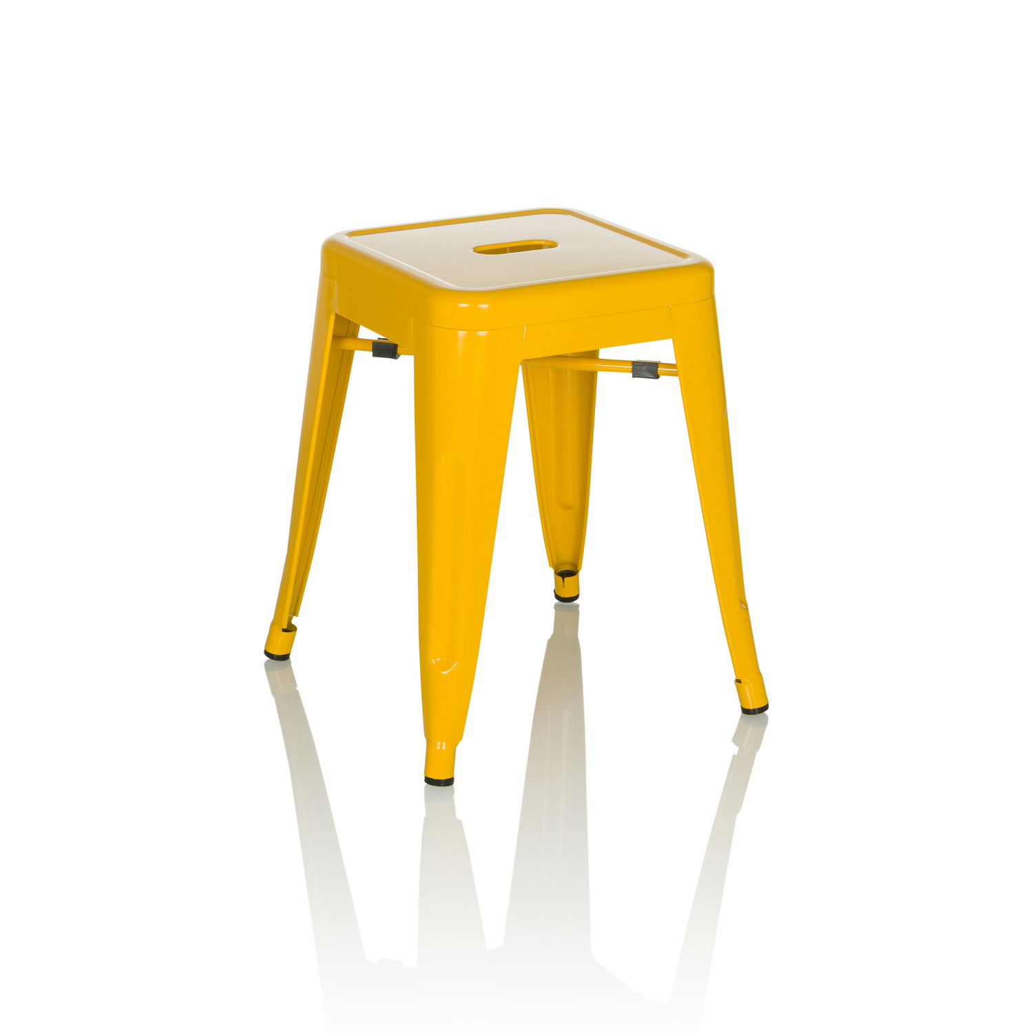 B-Ware Hjh Office Hocker Sitz Barhocker Vantaggio Metallic Gelb Stapelbar 2 Stück - 4064323035244