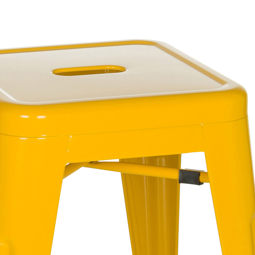 B-Ware Hjh Office Hocker Sitz Barhocker Vantaggio Metallic Gelb Stapelbar 2 Stück - 4064323035244