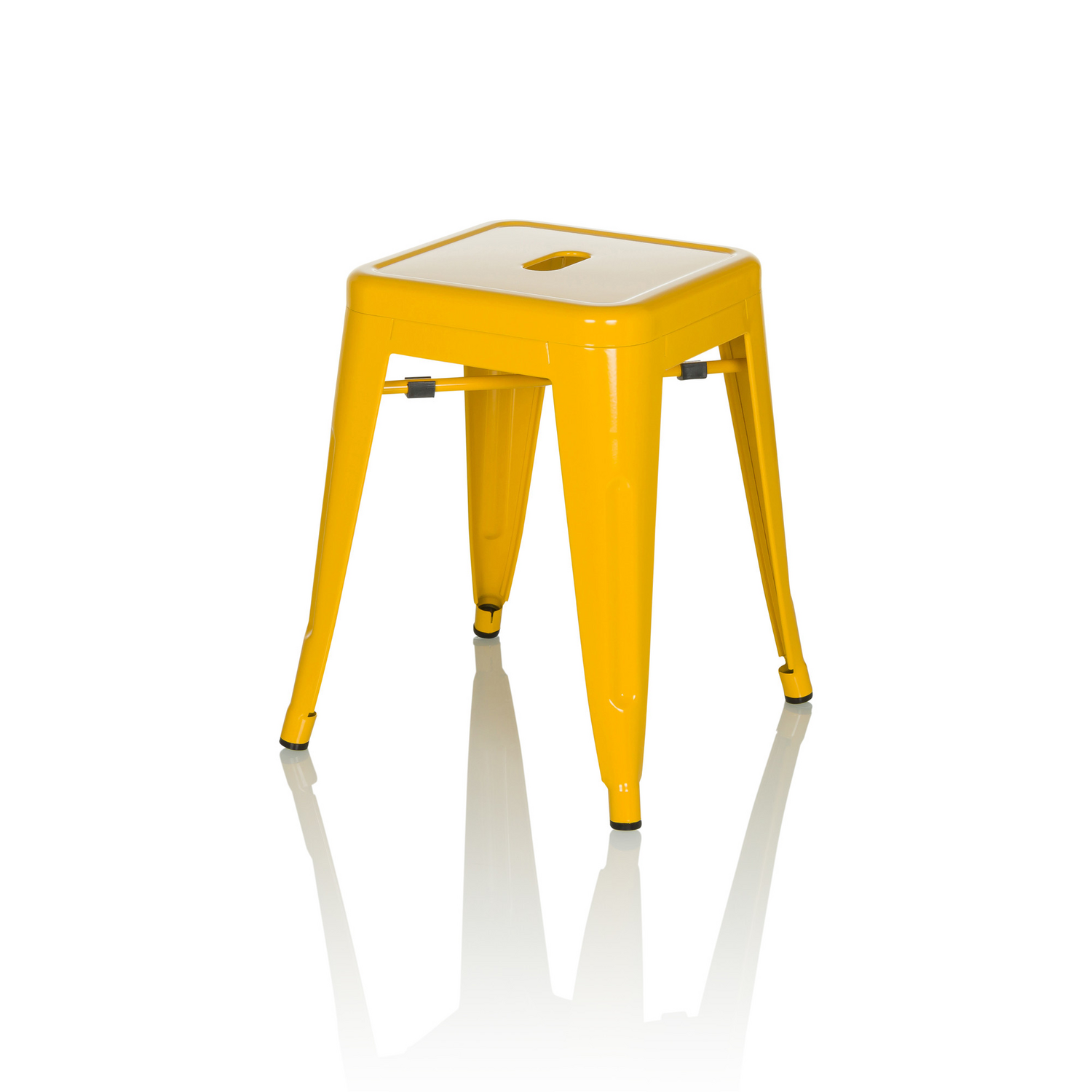 B-Ware Hjh Office Hocker Sitz Barhocker Vantaggio Metallic Gelb Stapelbar 2 Stück - 4064323035244