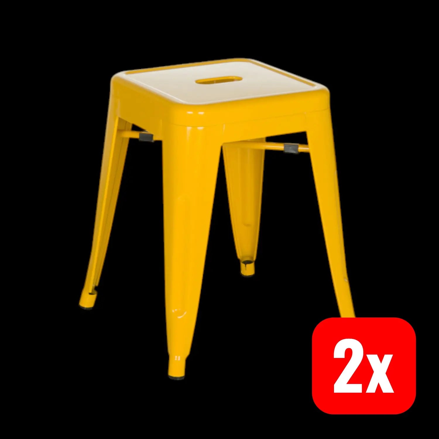 B-Ware Hjh Office Hocker Sitzgelegenheit Barhocker Vantaggio Metallic Gelb 2 Stück - 4064323035244