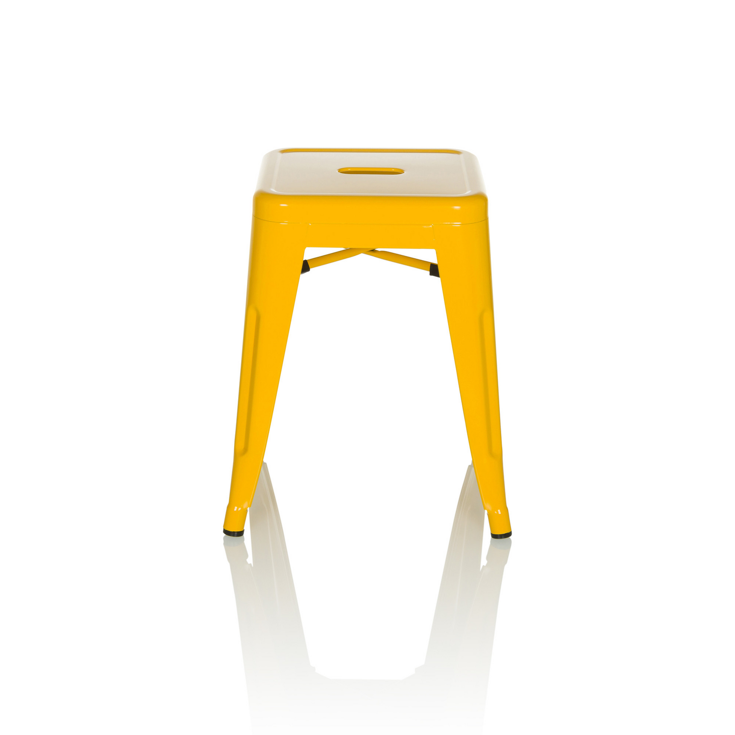 B-Ware Hjh Office Hocker Sitz Barhocker Vantaggio Metallic Gelb Stapelbar 2 Stück - 4064323035244