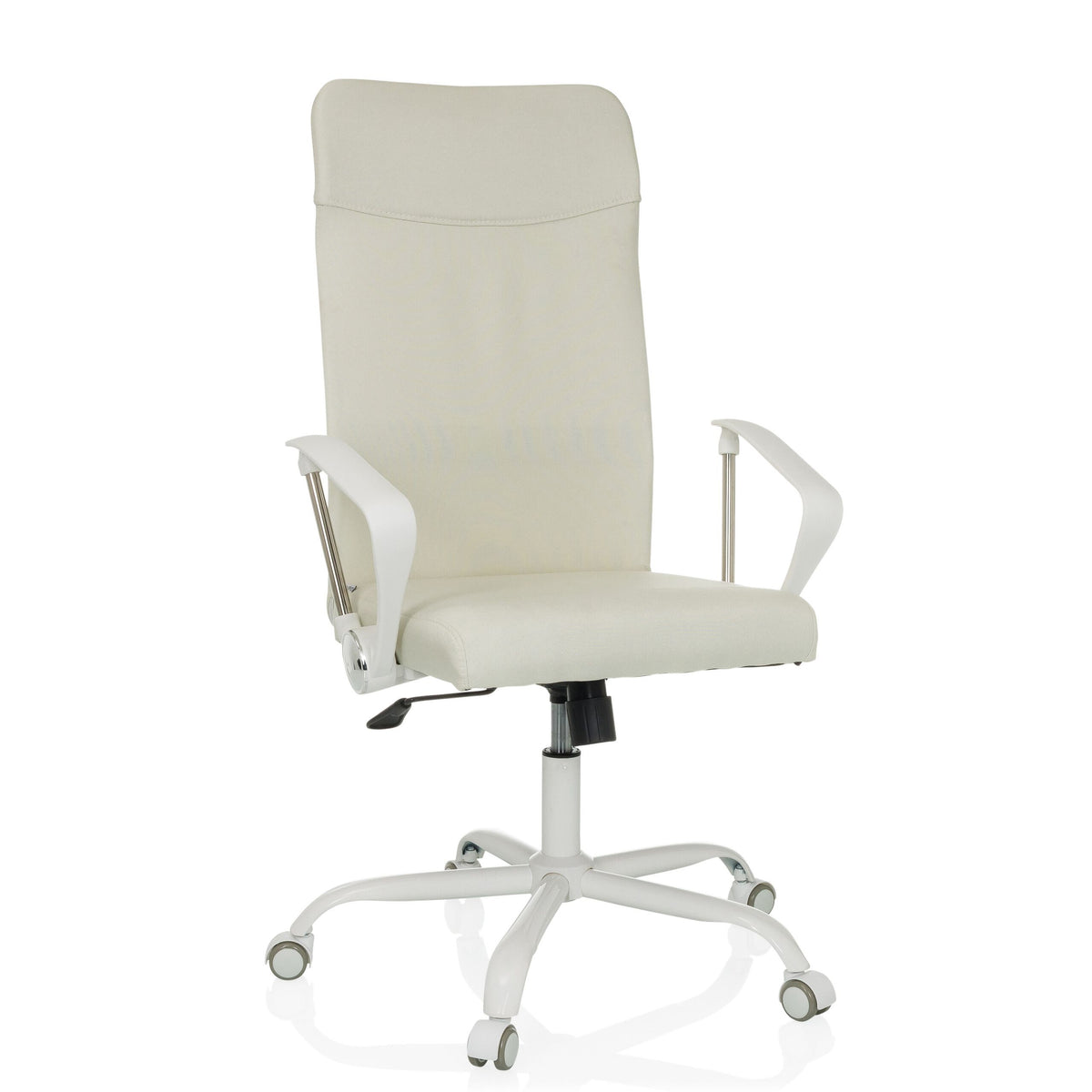 hjh OFFICE Bürostuhl Drehstuhl Home Office STRYKA W Stoff Armlehnen Beige St207 - 4064323107743