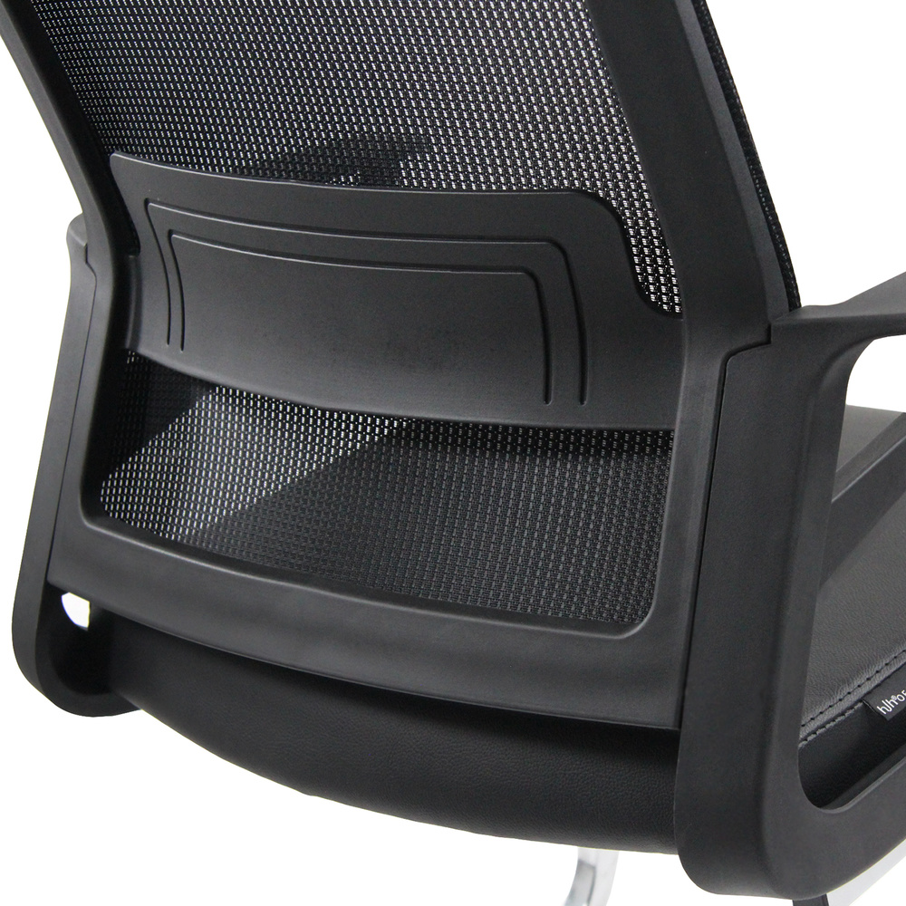 Hjh Office Konferenzstuhl Freischwinger Stuhl Sitz Schwarz Kunstleder B-Ware - 4251084669249
