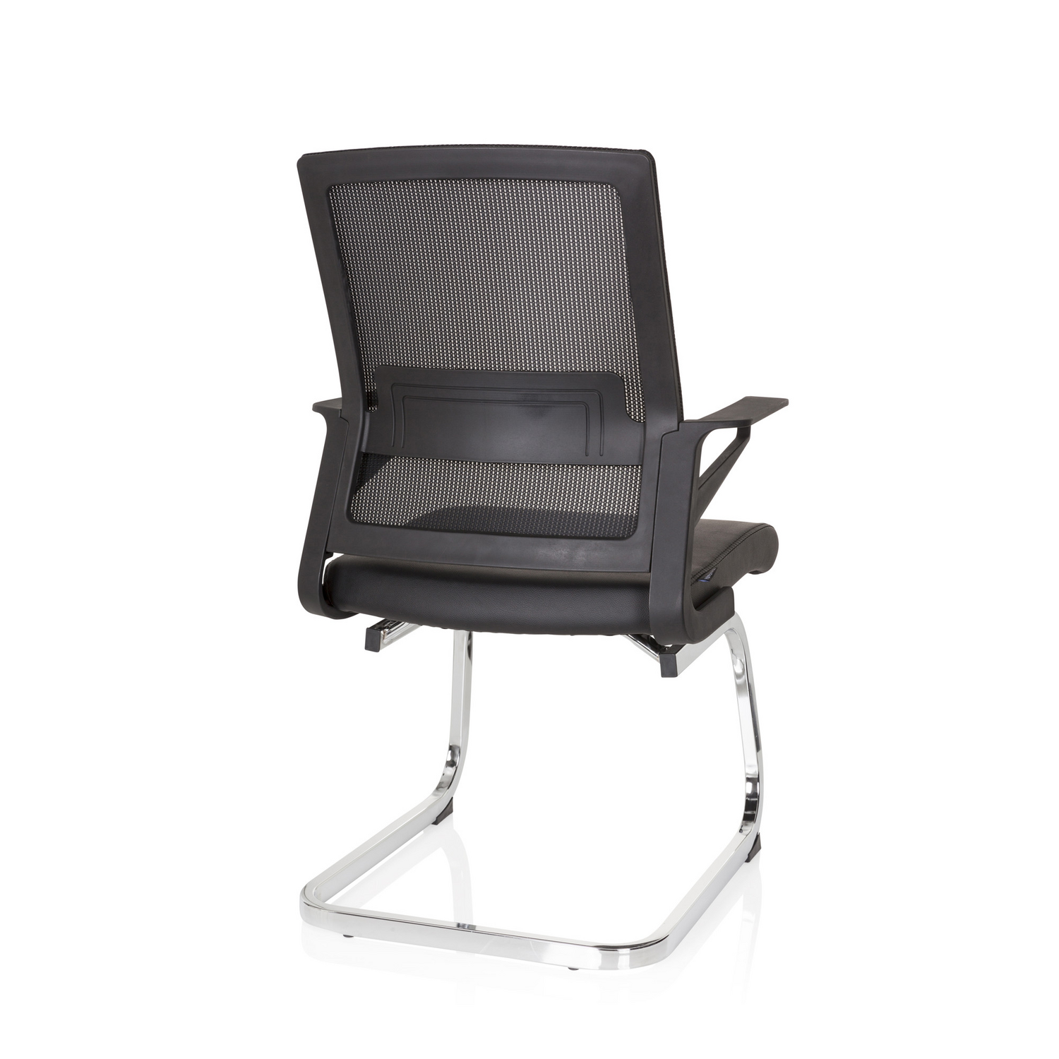 Hjh Office Konferenzstuhl Freischwinger Stuhl Sitz Schwarz Kunstleder B-Ware - 4251084669249