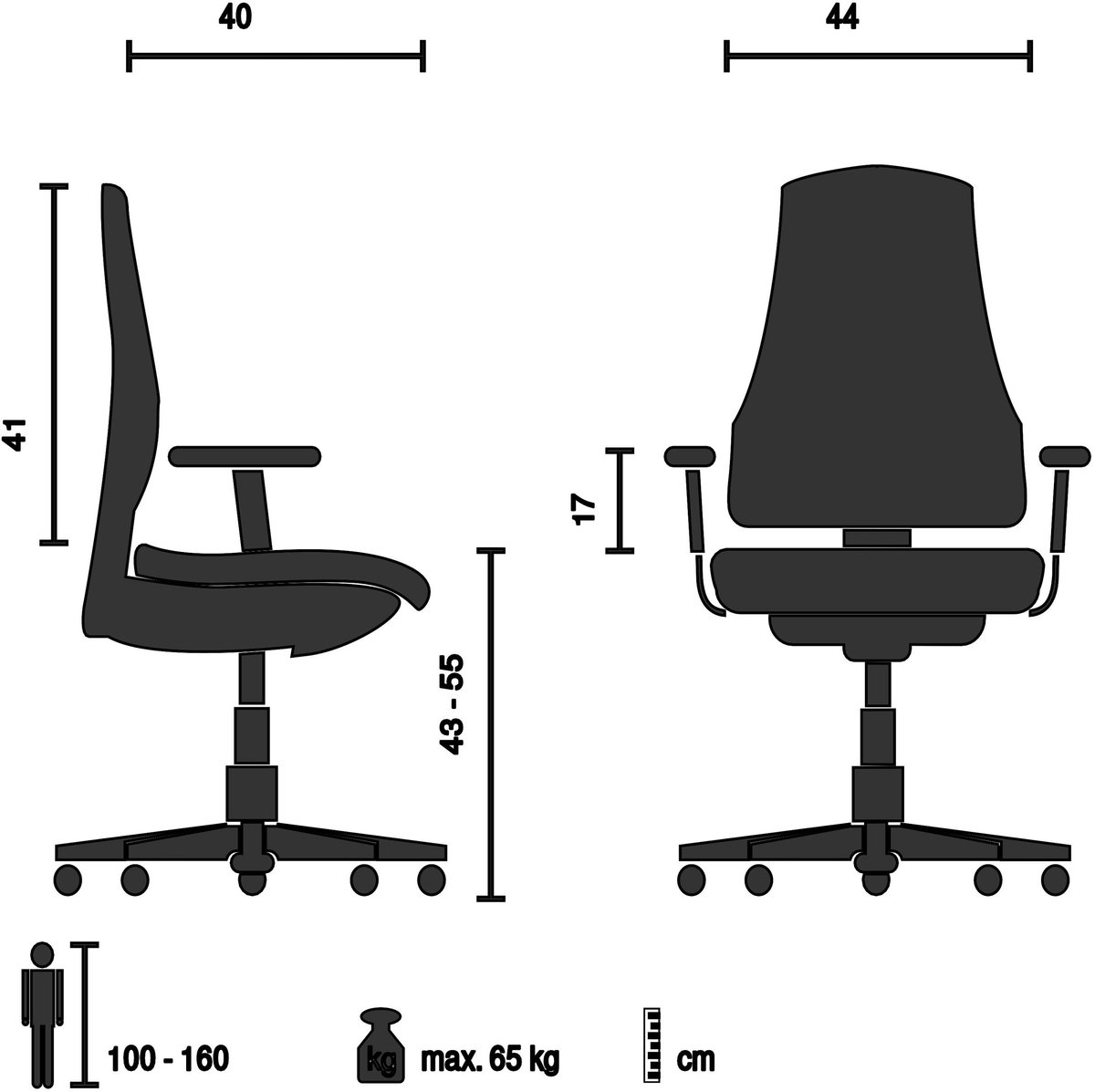 B-Ware Hjh Office Kinderdrehstuhl Stuhl Kinderstuhl Kiddy Smart Lichtblau