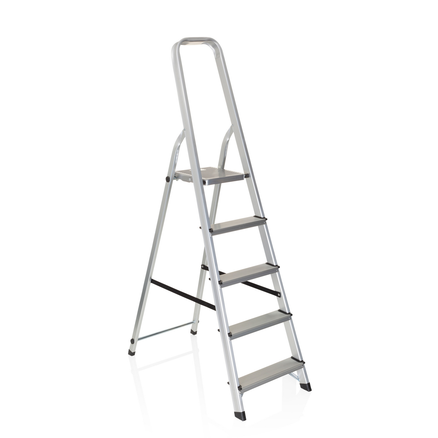 B-Ware Hjh Office Klappleiter Solid Iii Stehleiter Aluminium Trittleiter 5 Stufen - 4251084671136