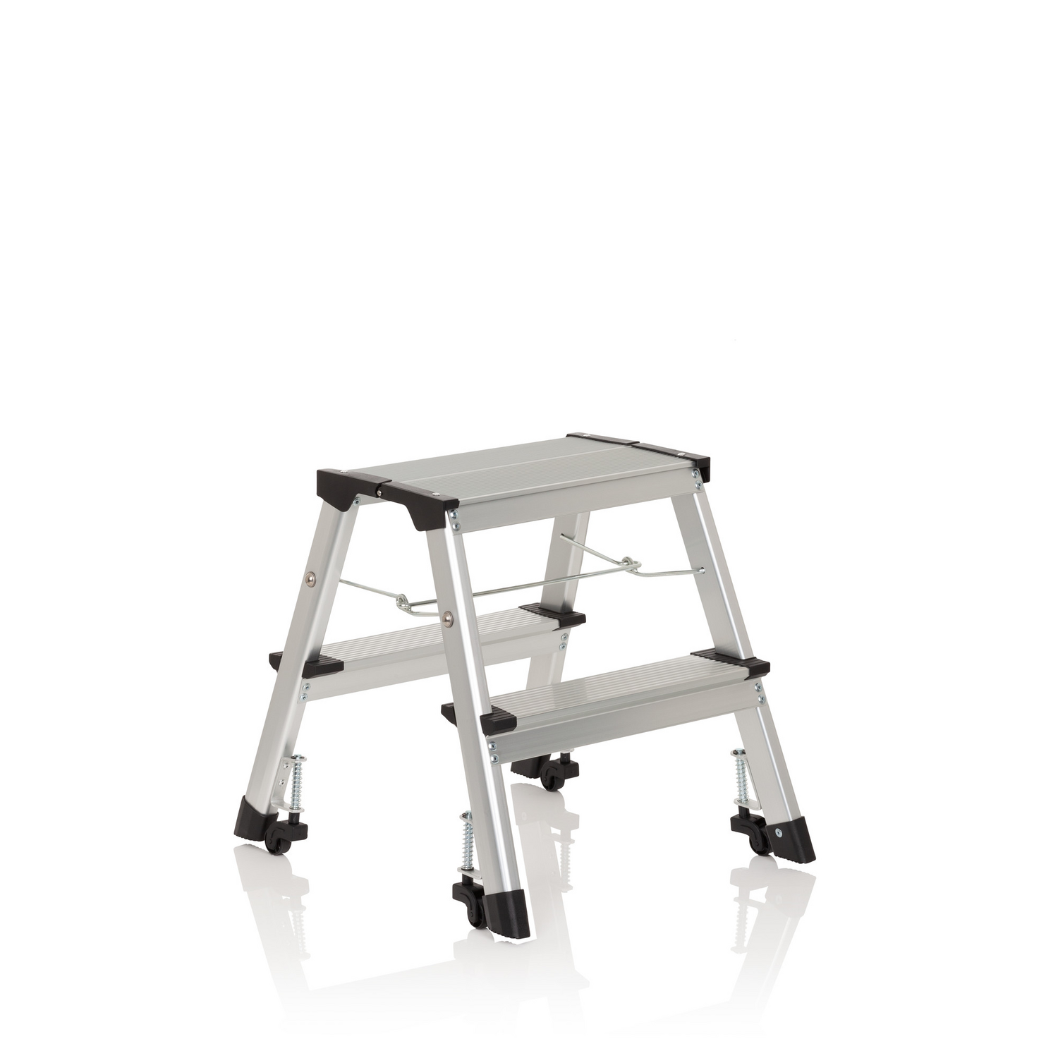 B-Ware Hjh Office Klappleiter Solid Vi Aluminium 2 Stufen Leiter Stehleiter Trittleiter - 4251084696603