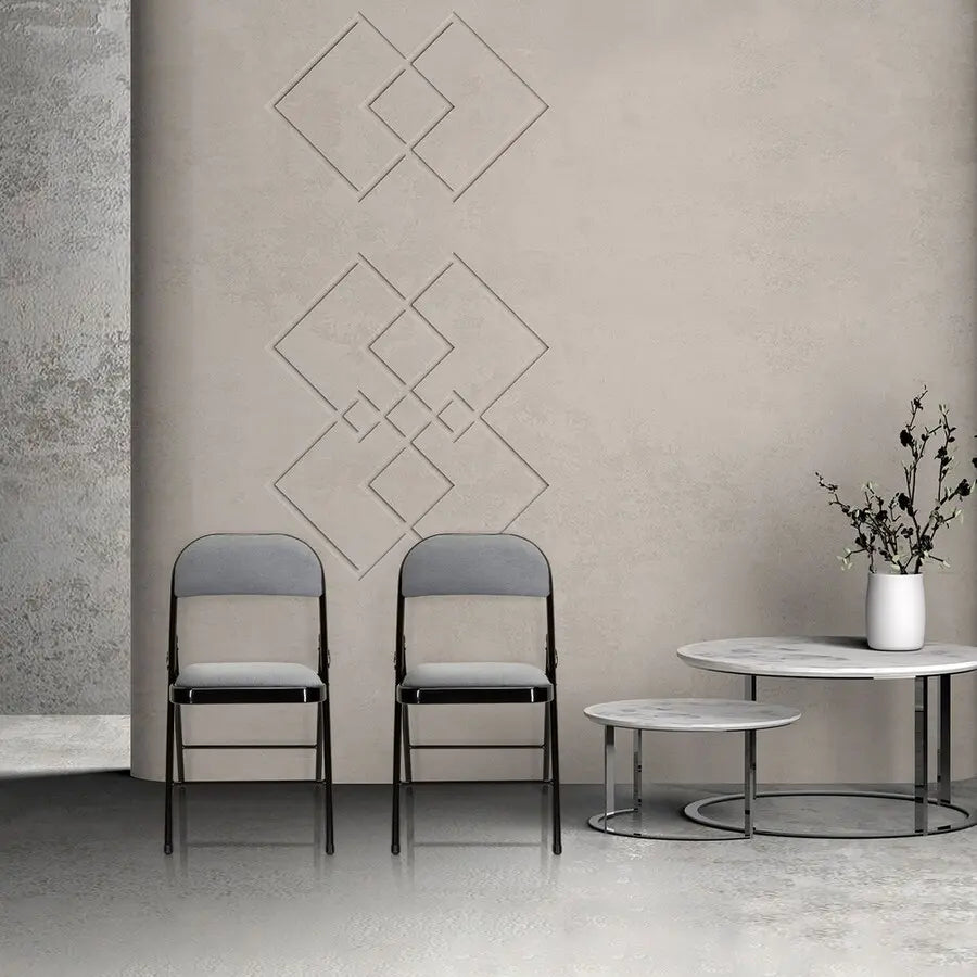 B-Ware Hjh Office Konferenzstuhl Besucherstuhl Klappstuhl  Stoff Hellgrau Polyester - 3000380476