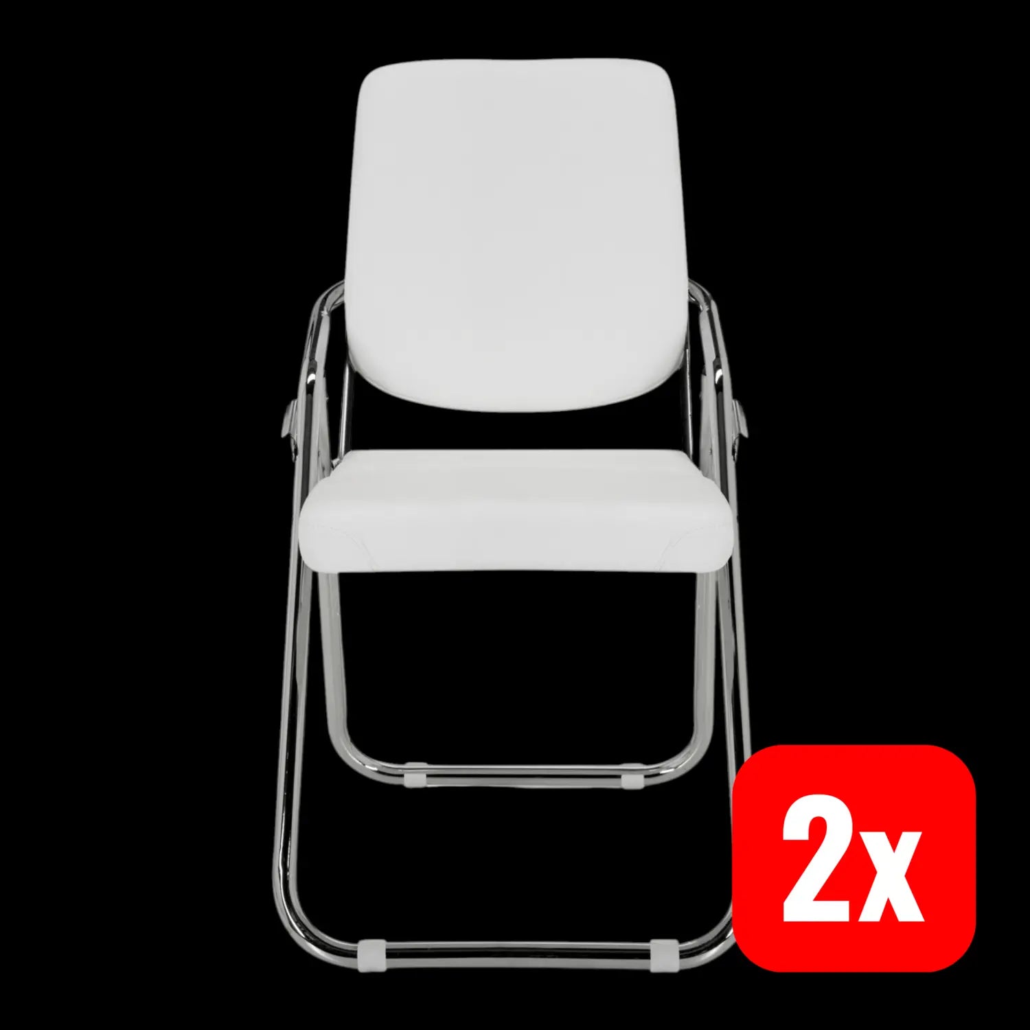 B-Ware Hjh Office Konferenzstuhl Besucherstuhl Stuhl Esto Klappmechanismus Weiß 2 Stück - 4064323028567