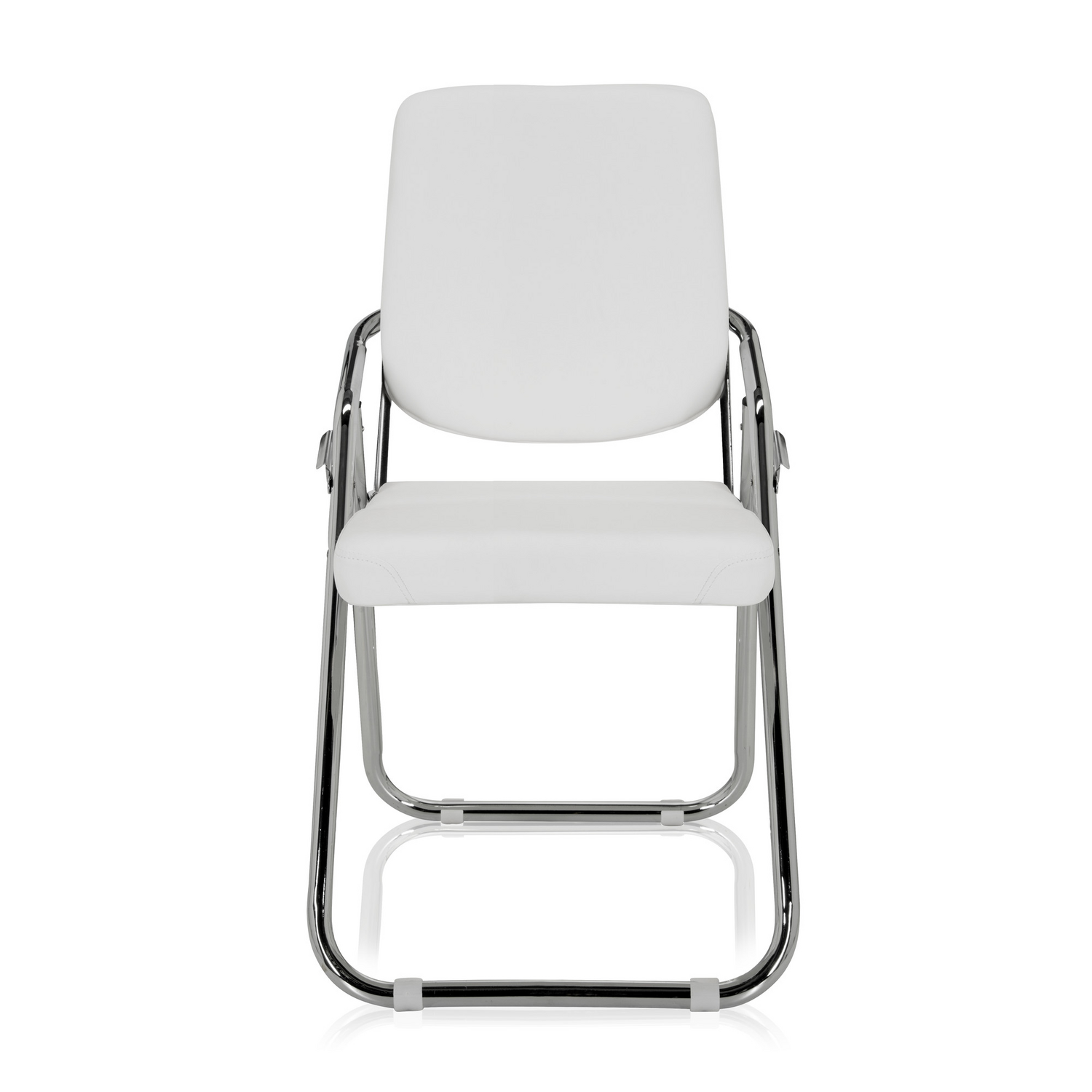 B-Ware Hjh Office Konferenzstuhl Besucherstuhl Stuhl Esto Klappmechanismus Weiß - 4064323028567