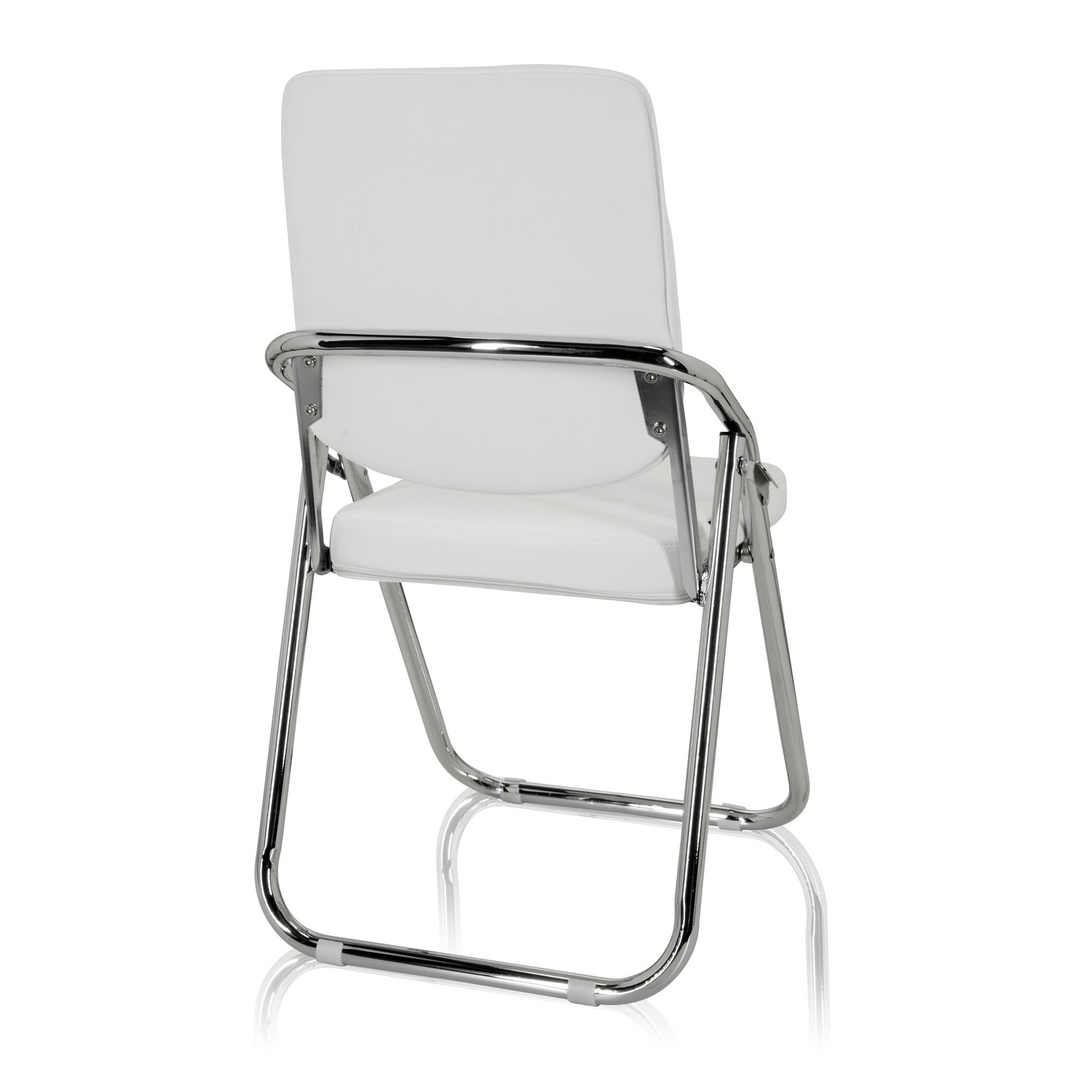 B-Ware Hjh Office Konferenzstuhl Besucherstuhl Stuhl Esto Klappmechanismus Weiß 2 Stück - 4064323028567