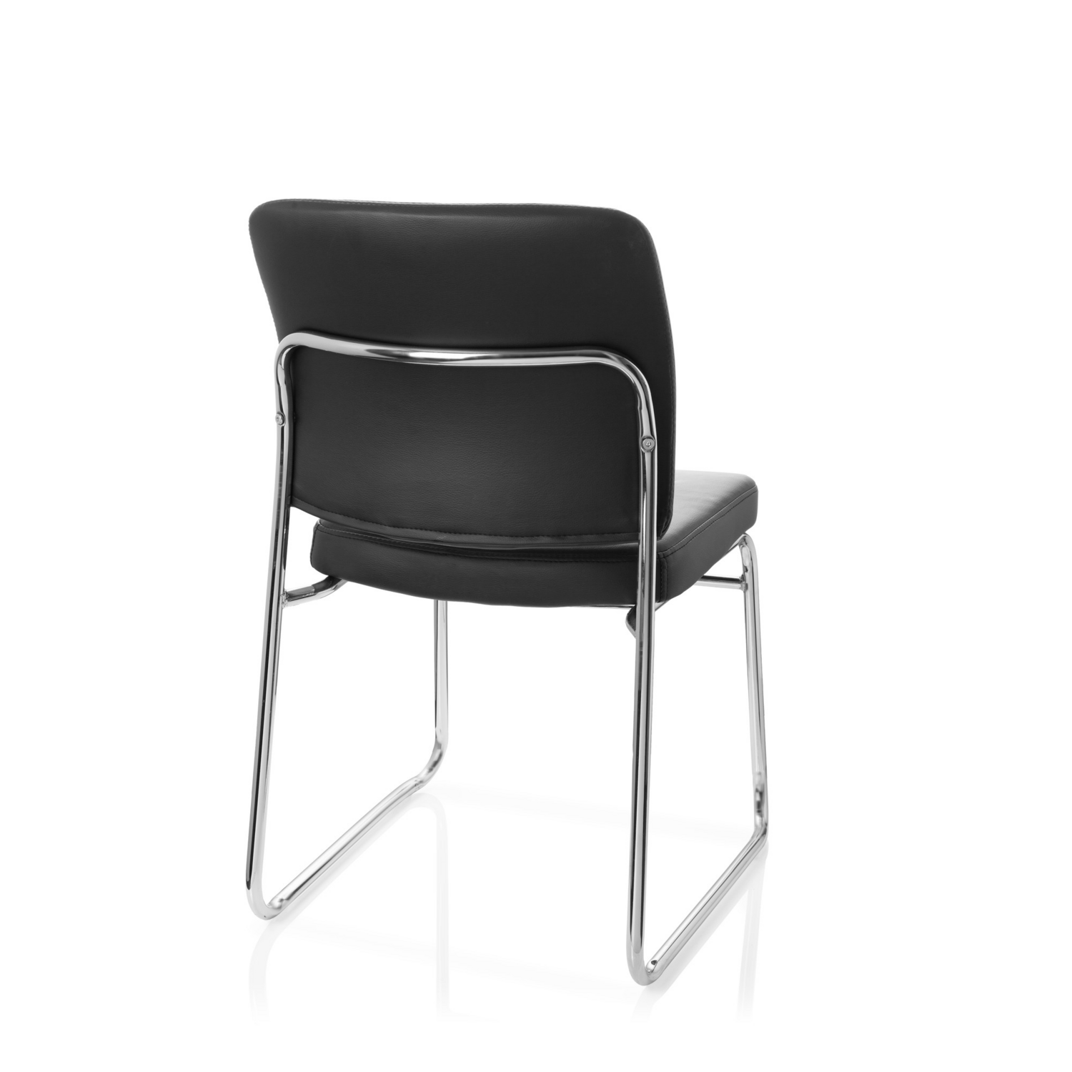 B-Ware Hjh Office Konferenzstuhl Besucherstuhl Stuhl Tonso V Kunstleder Schwarz 4 Stück - 4251084642723