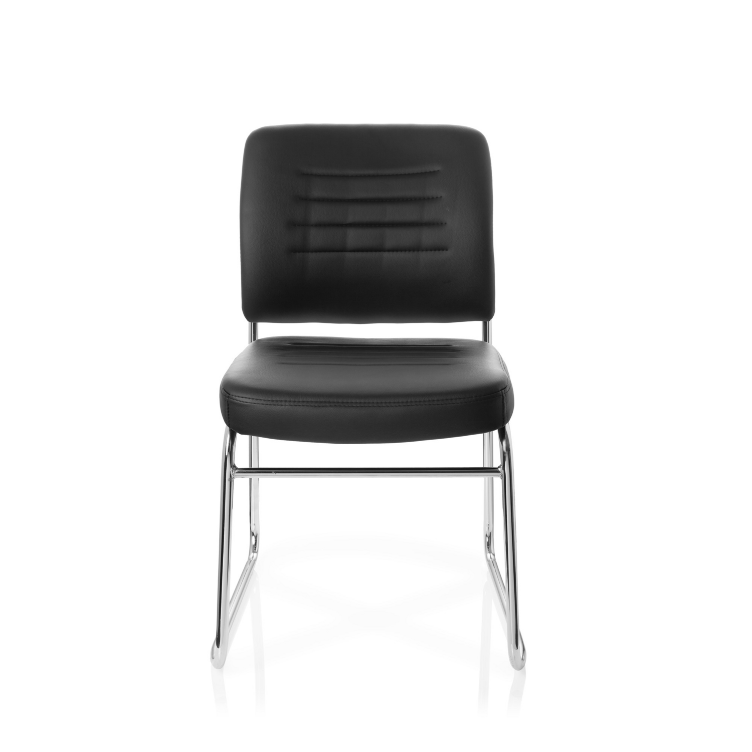 B-Ware Hjh Office Konferenzstuhl Stuhl Tonso V Kunstleder Schwarz 4 Stück - 4251084642723