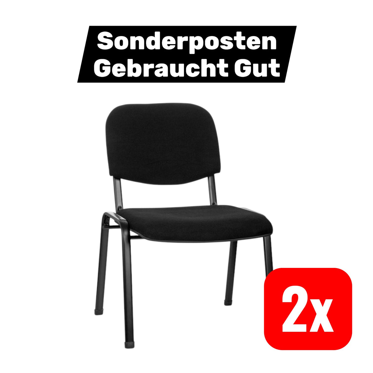 hjh OFFICE Konferenzstuhl Besucherstuhl Computerstuhl Stuhl XT 600 XL 2 STÜCK - 4251084654993
