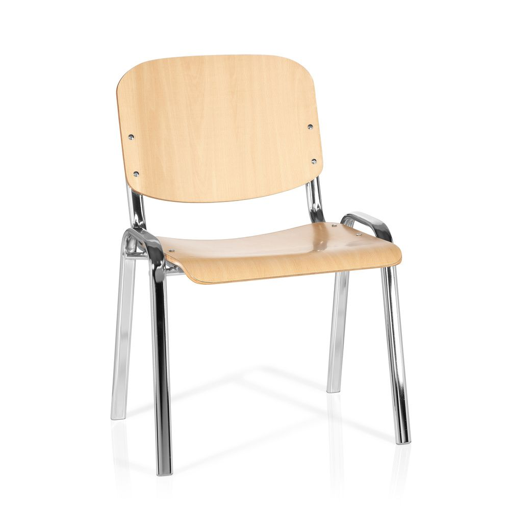 B-Ware Hjh Office Konferenzstuhl Besucherstuhl Stuhl Xt 600 Chrom/Buche Siehe Text - 4260284082680