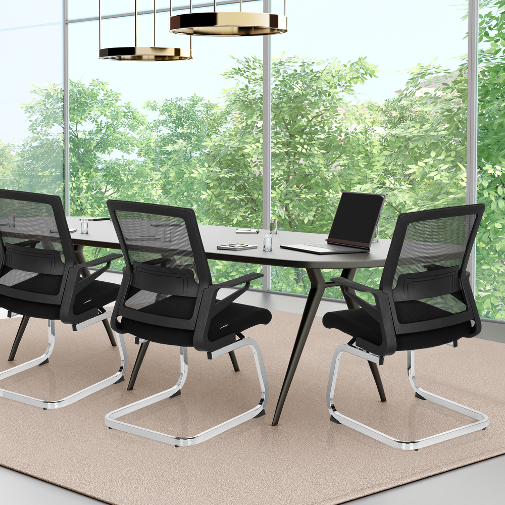 B-Ware Hjh Office Konferenzstuhl Freischwinger Stuhl Inventor V Schwarz Siehe Text - 4251084660031