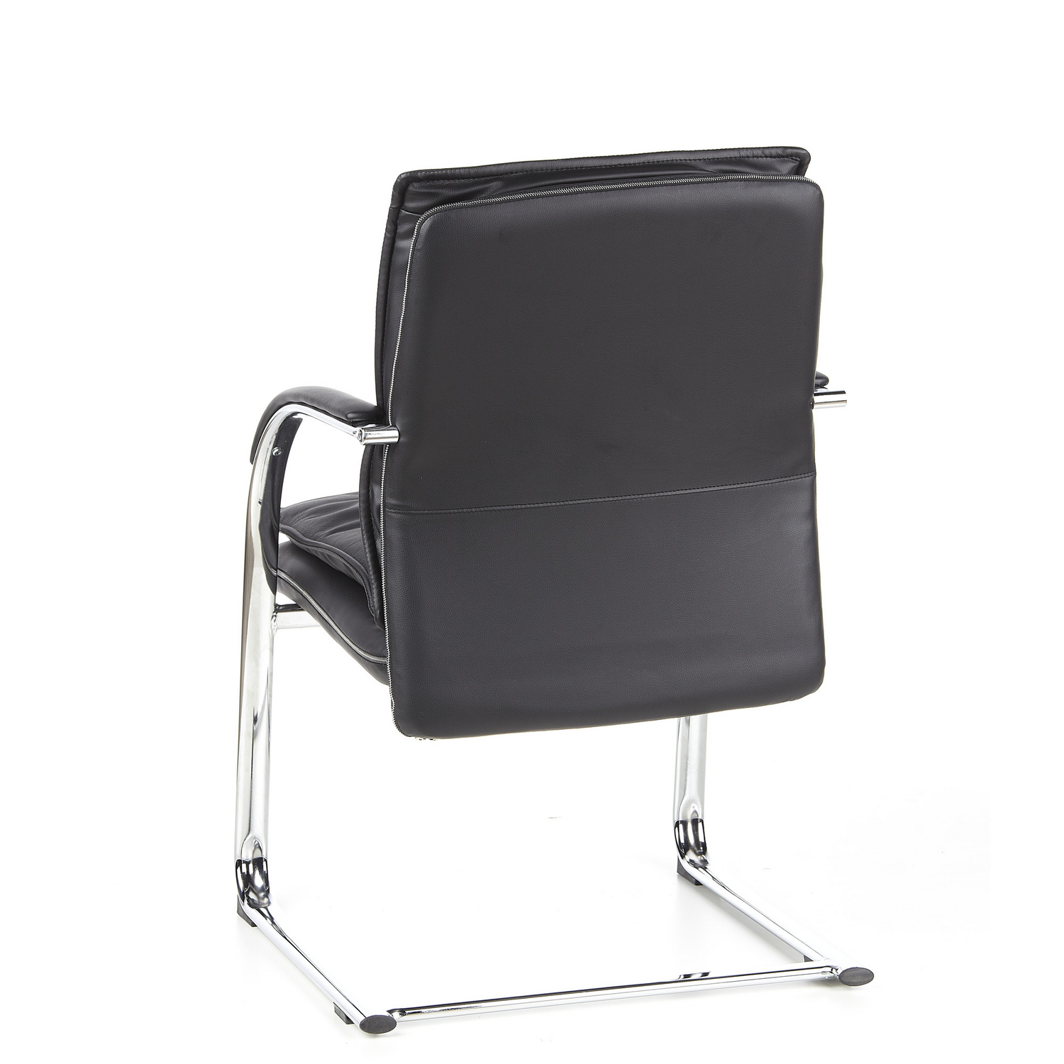 Hjh Office Villa V Konferenzstuhl Freischwinger Stuhl Sitz Nappaleder Schwarz B-Ware - 4260284080341