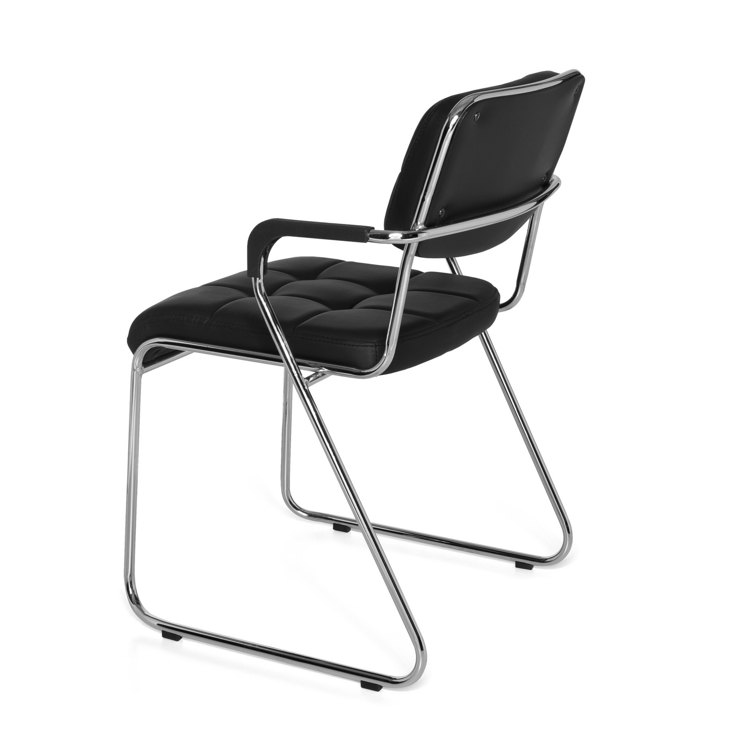 B-Ware Hjh Office Konferenzstuhl Kufen Besucher Schwarz Kunstleder Armlehnen 4 Stück - 4260284083281