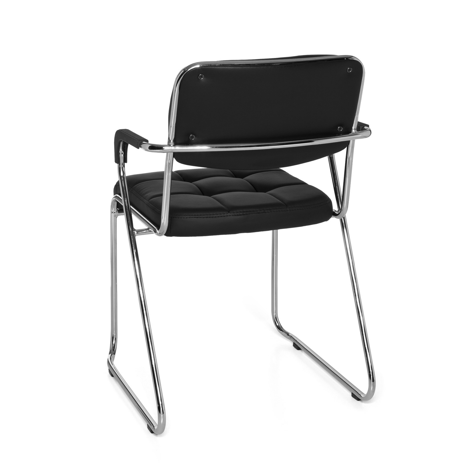 B-Ware Hjh Office Konferenzstuhl Kufen Besucher Schwarz Kunstleder Armlehnen 4 Stück - 4260284083281