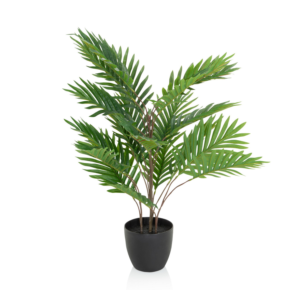 Hjh Office Kunstpflanze Palme Areca Grün Goldfruchtpalme 70cm Kunststoff171 B-Ware