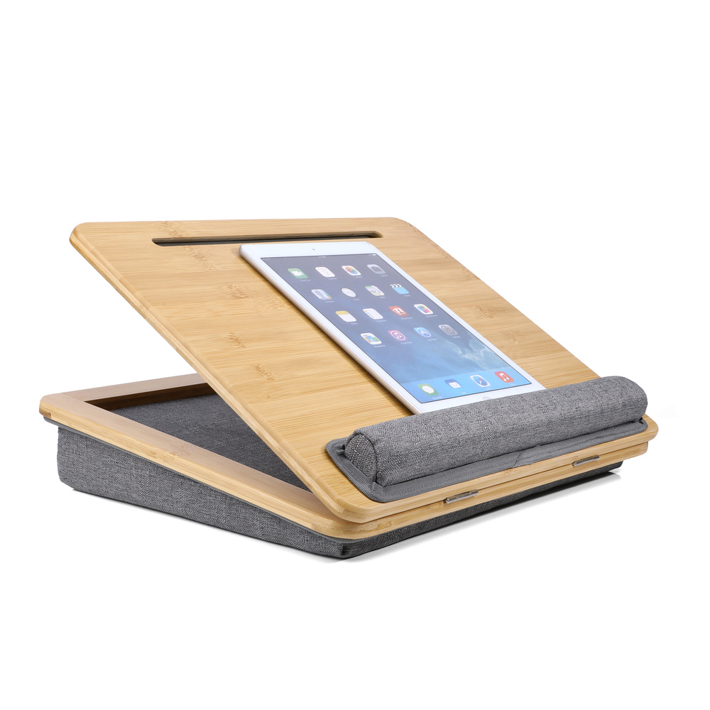 Hjh Office Laptopunterlage Kissen Laptopkissen Tabletständer 42x34cm Braun Grau B-Ware