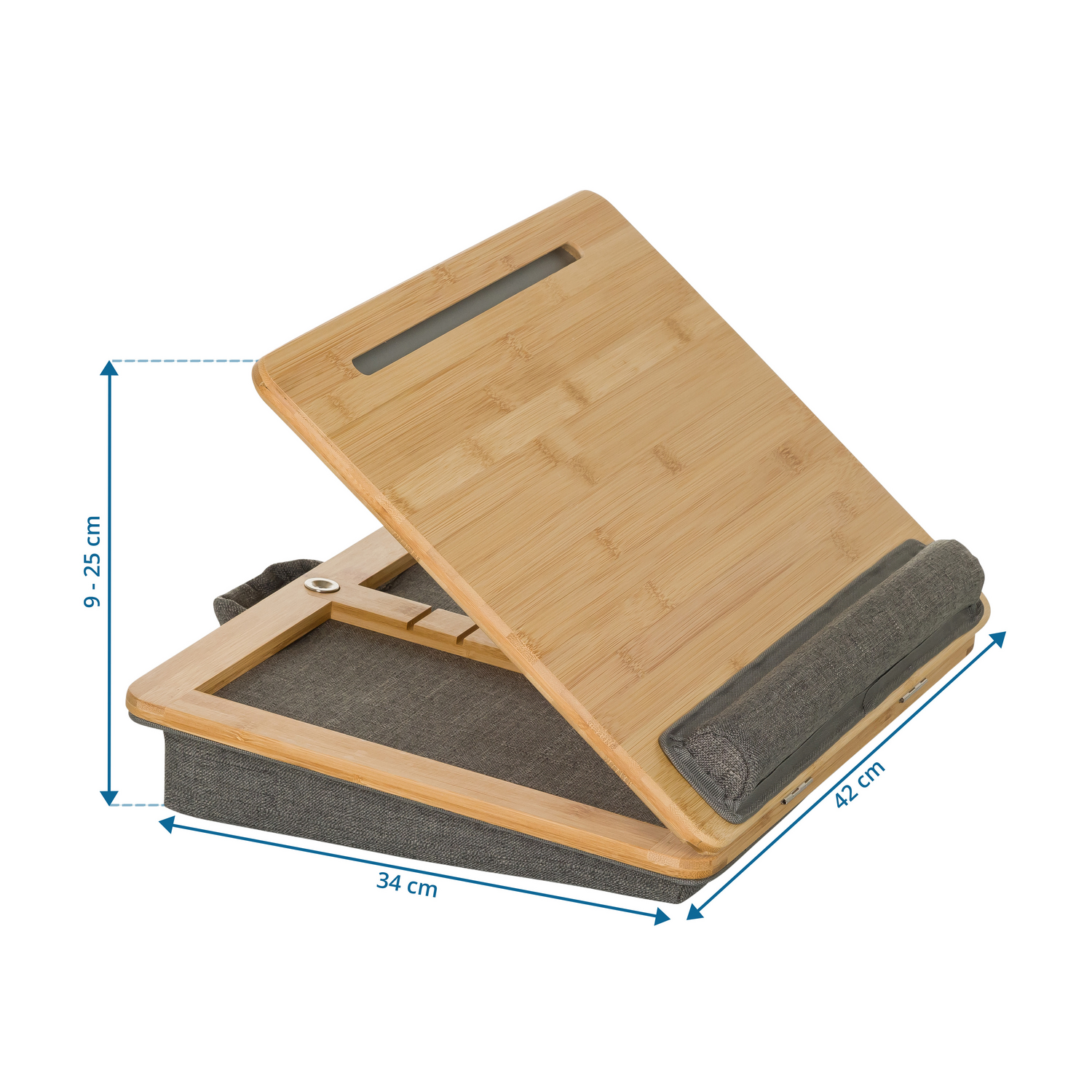 Hjh Office Laptopunterlage Kissen Laptopkissen Tabletständer 42x34cm Braun Grau B-Ware
