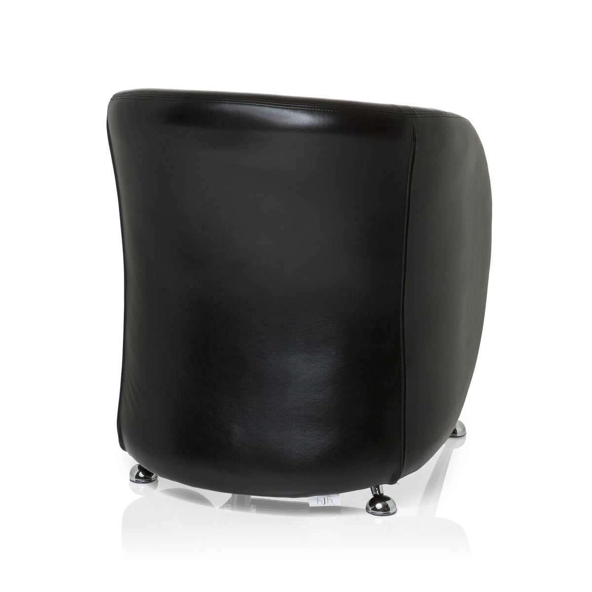 hjh OFFICE Loungesessel Clubsessel Sessel Kunstleder schwarz Armlehne Standfuß - 4260284084011