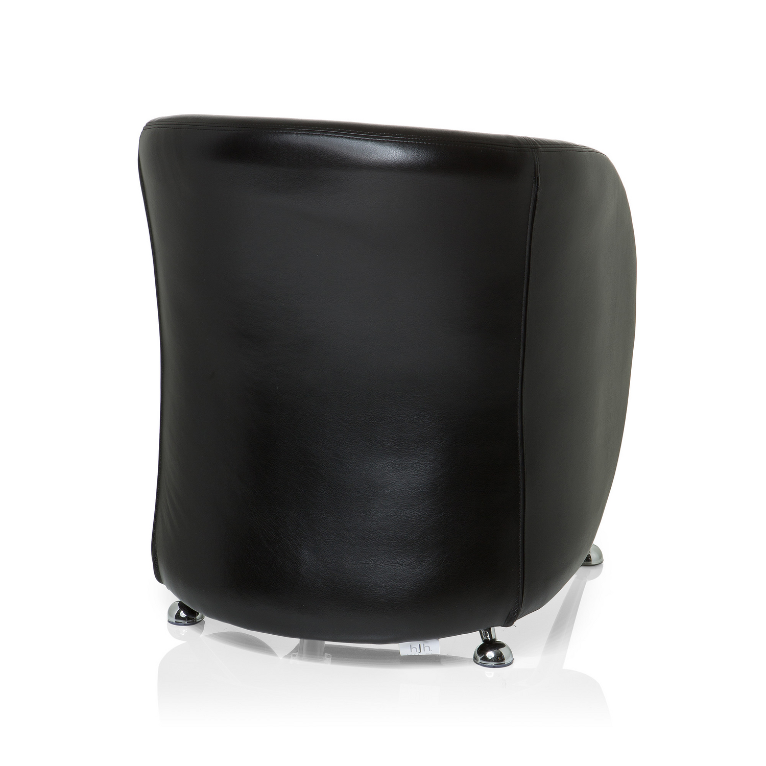 Hjh Office Loungesessel Clubsessel Sessel Kunstleder Schwarz Armlehne Standfuß B-Ware - 4260284084011