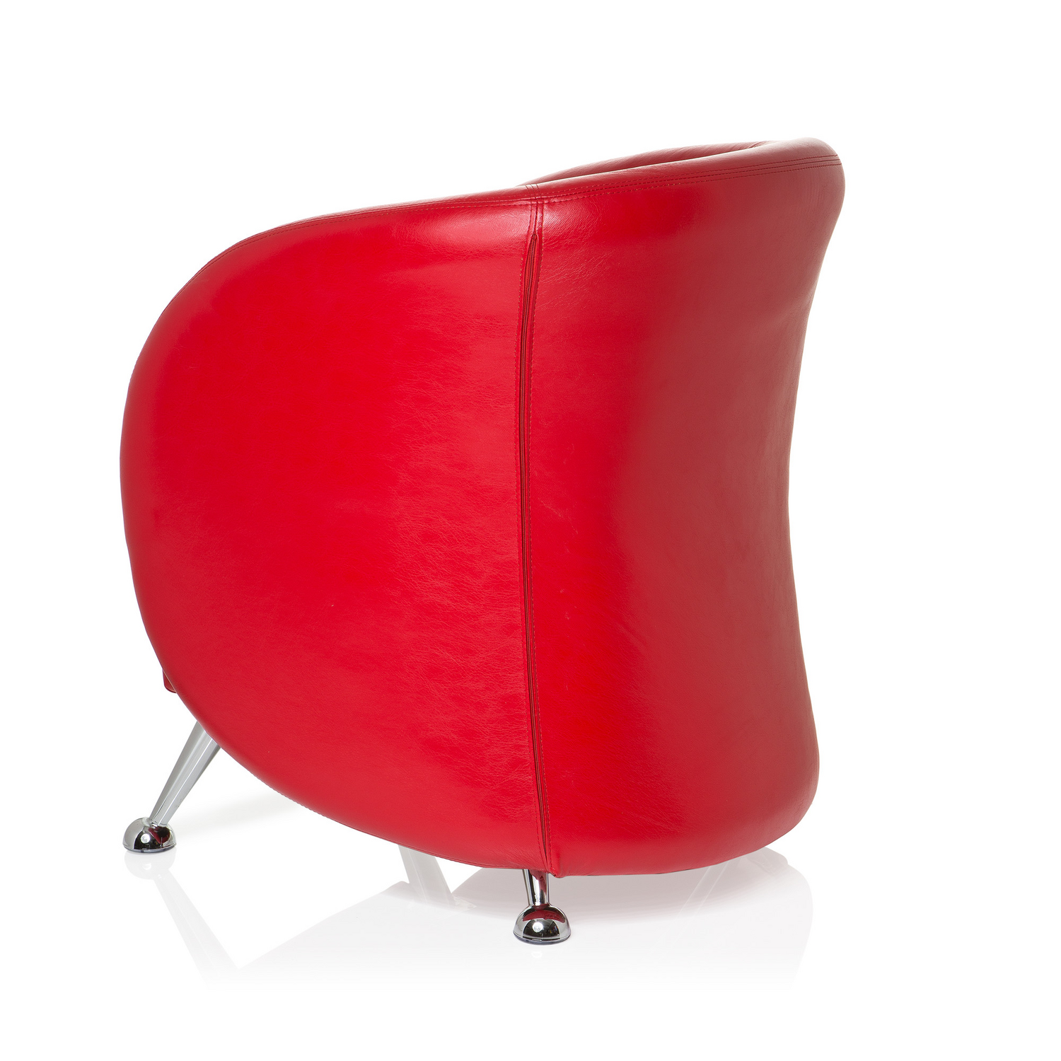 Hjh Office Loungesessel Clubsessel St. Lucia Kunstleder Rot Sessel Möbel Stuhl B-Ware - 4260284084035