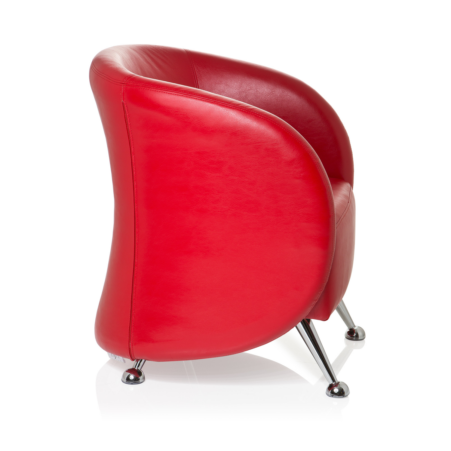 Hjh Office Loungesessel Clubsessel St. Lucia Kunstleder Rot Sessel Möbel Stuhl B-Ware - 4260284084035