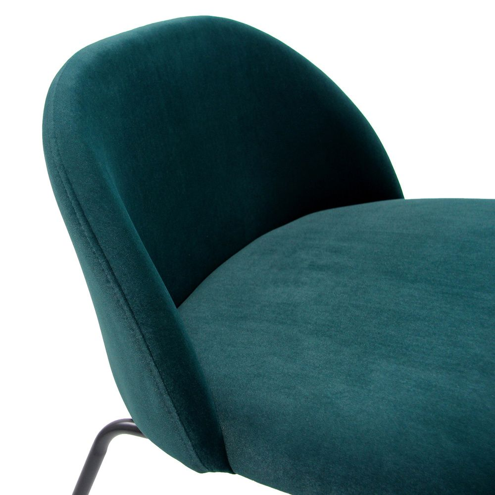 B-Ware Hjh Office Loungesessel Living Velvo Polster Stuhl Esszimmerstuhl Samt Petrol336 - 4064323013129