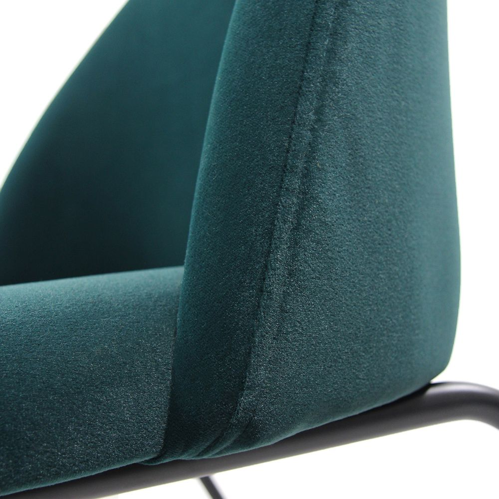 B-Ware Hjh Office Loungesessel Living Velvo Polster Stuhl Esszimmerstuhl Samt Petrol336 - 4064323013129