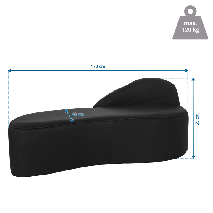Hjh Office Loungesofa Empfangssofa Baracoa Stoff Schwarz Sofa Möbel Couch Möbel B-Ware - 4064323037934