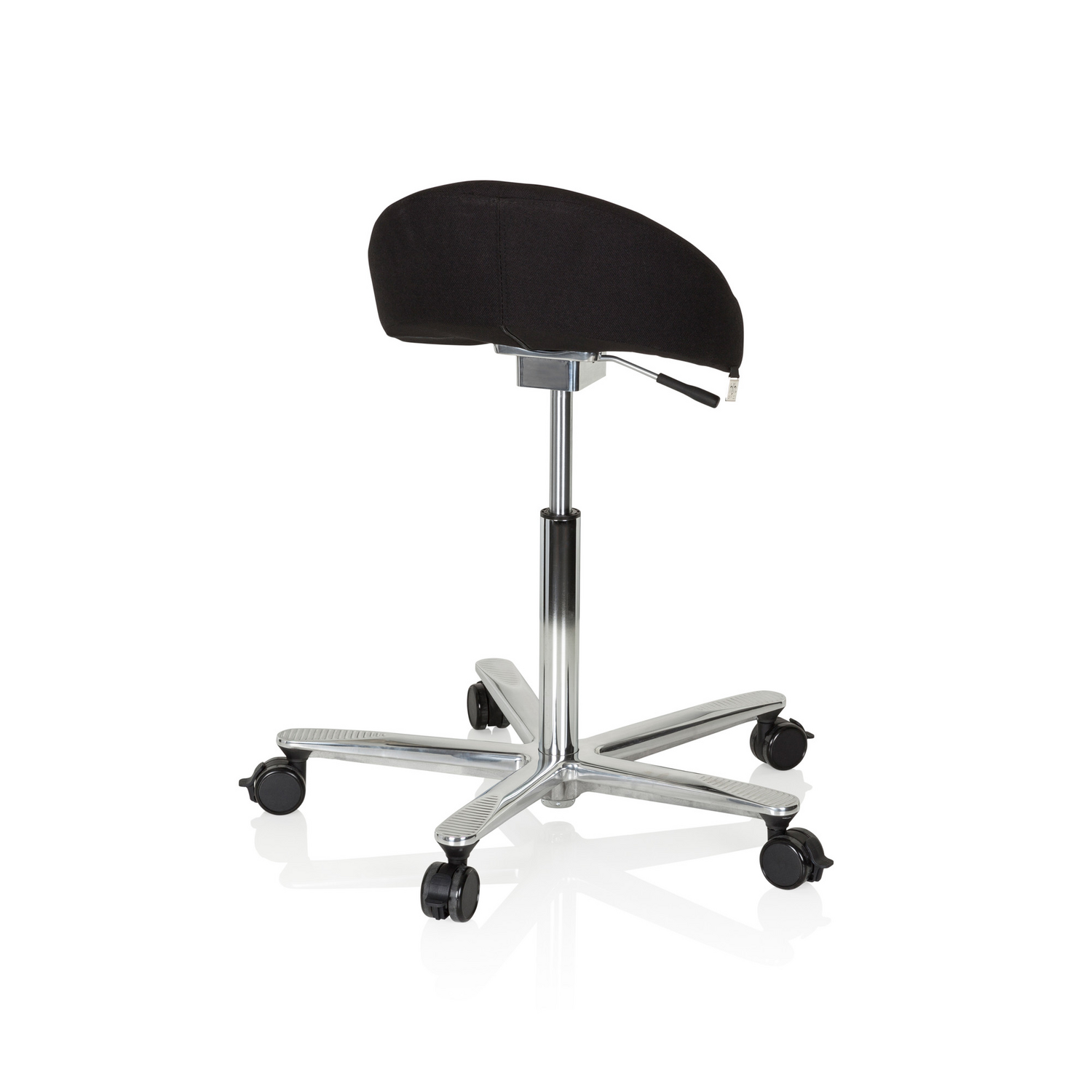 B-Ware Hjh Office Arbeitstuhl Sitzhocker Sattel Stuhl Schwarz Hocker Rollhocker - 4251084668242
