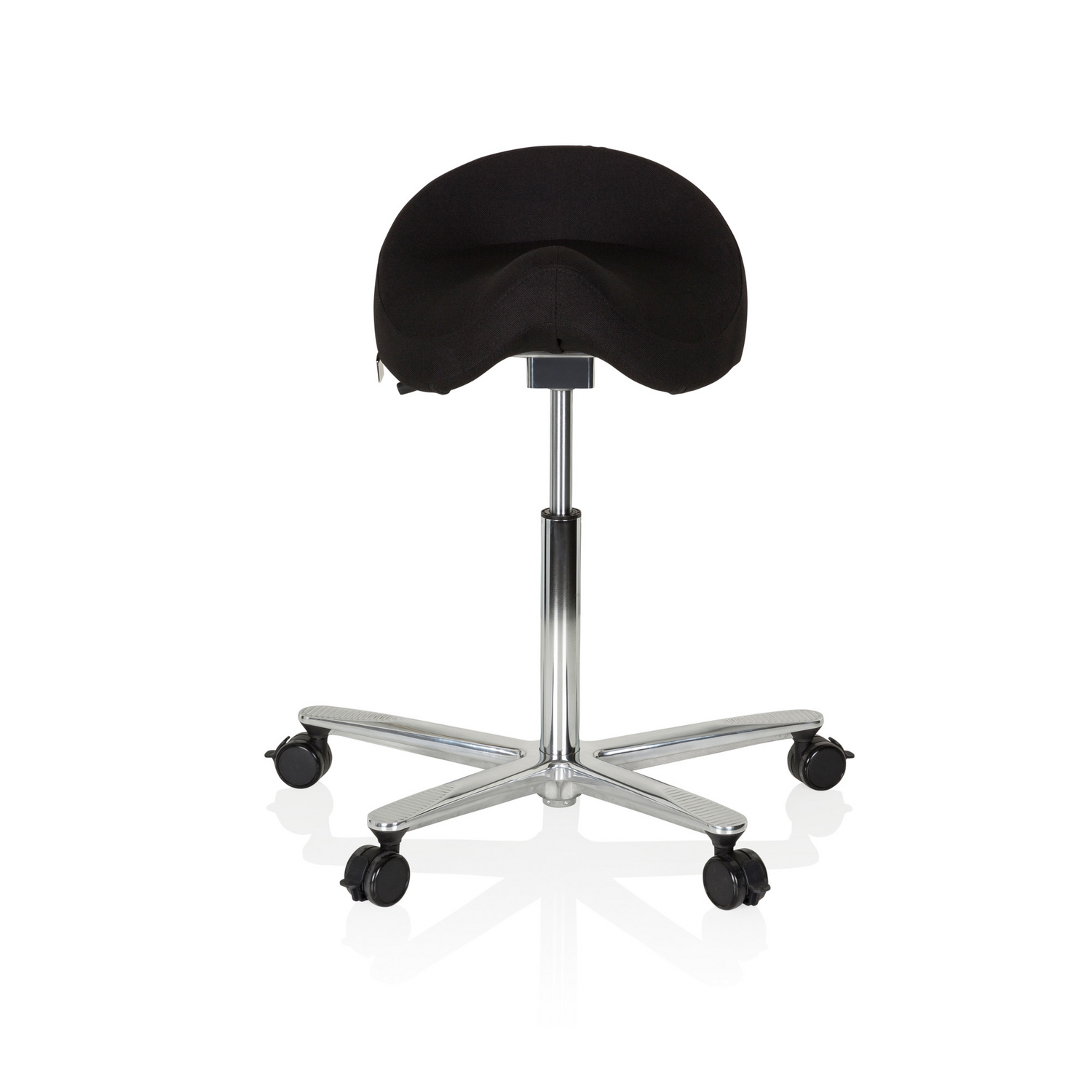 B-Ware Hjh Office Arbeitstuhl Sitzhocker Sattel Stuhl Schwarz Hocker Rollhocker - 4251084668242